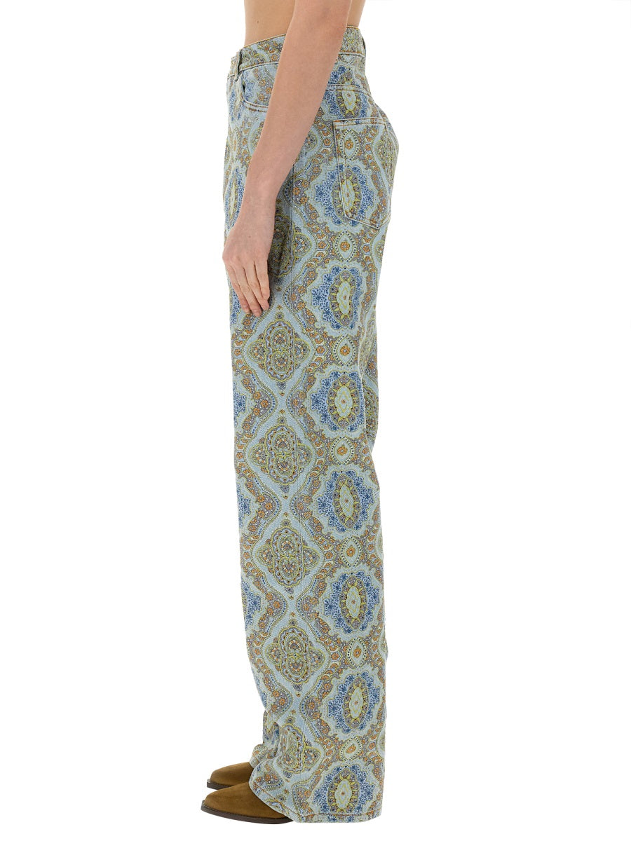 JEANS CON STAMPA PAISLEY