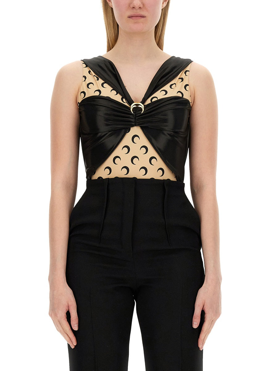 DRAPED BODYSUIT