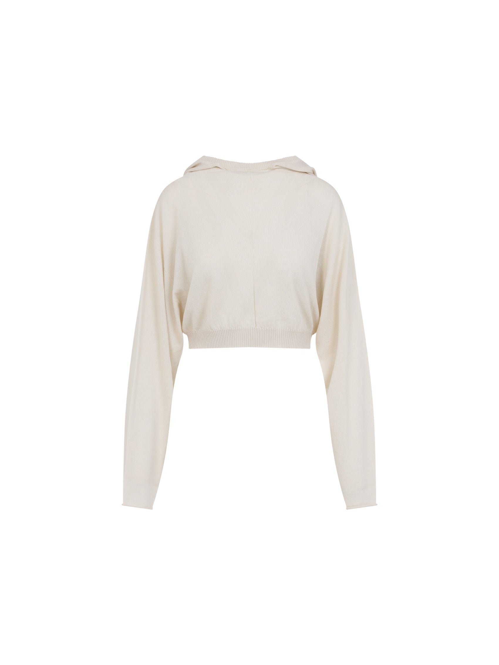 Cropped Hooded Tunic Pullover