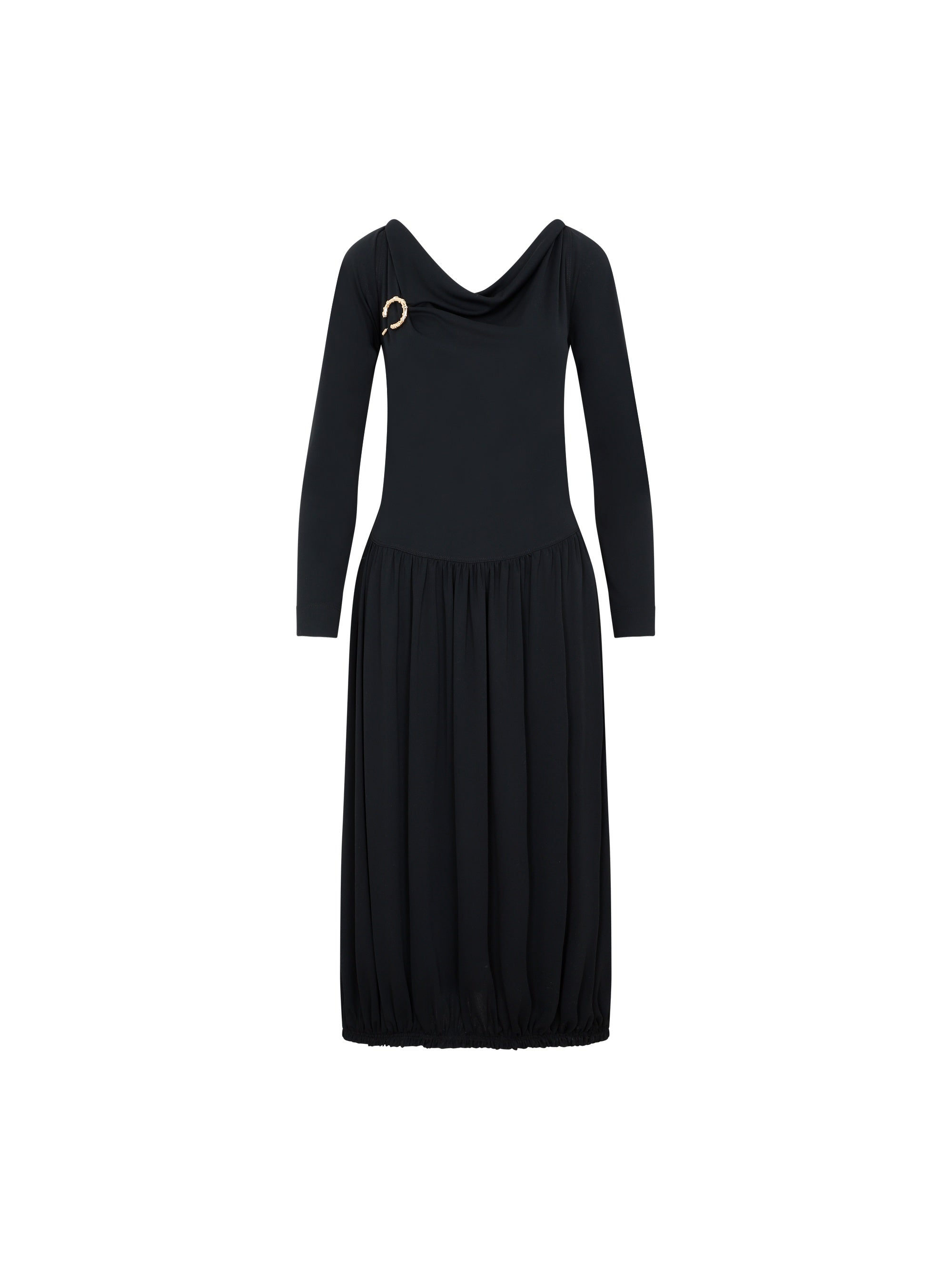 LS Drape Midi Dress