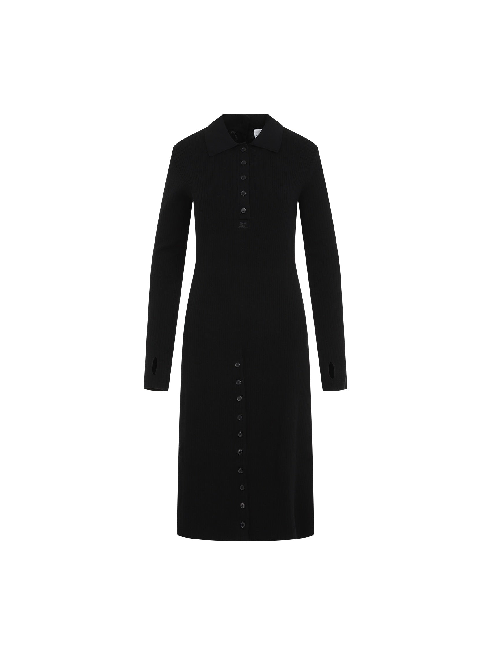 Multi Buttons Midi Dress