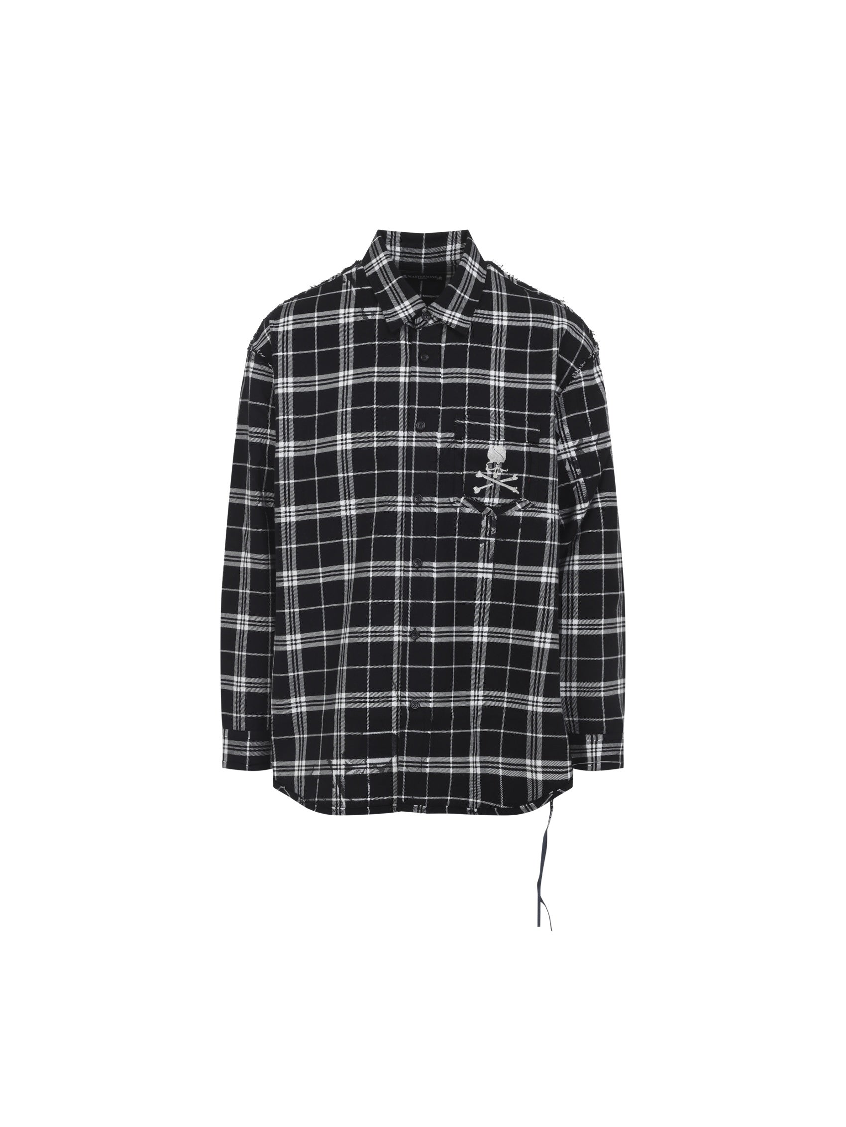 Reversible Raw Edge Plaid Shirt