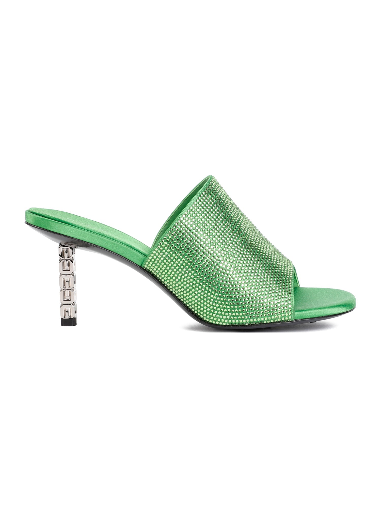 G Cube mules in satin with strass