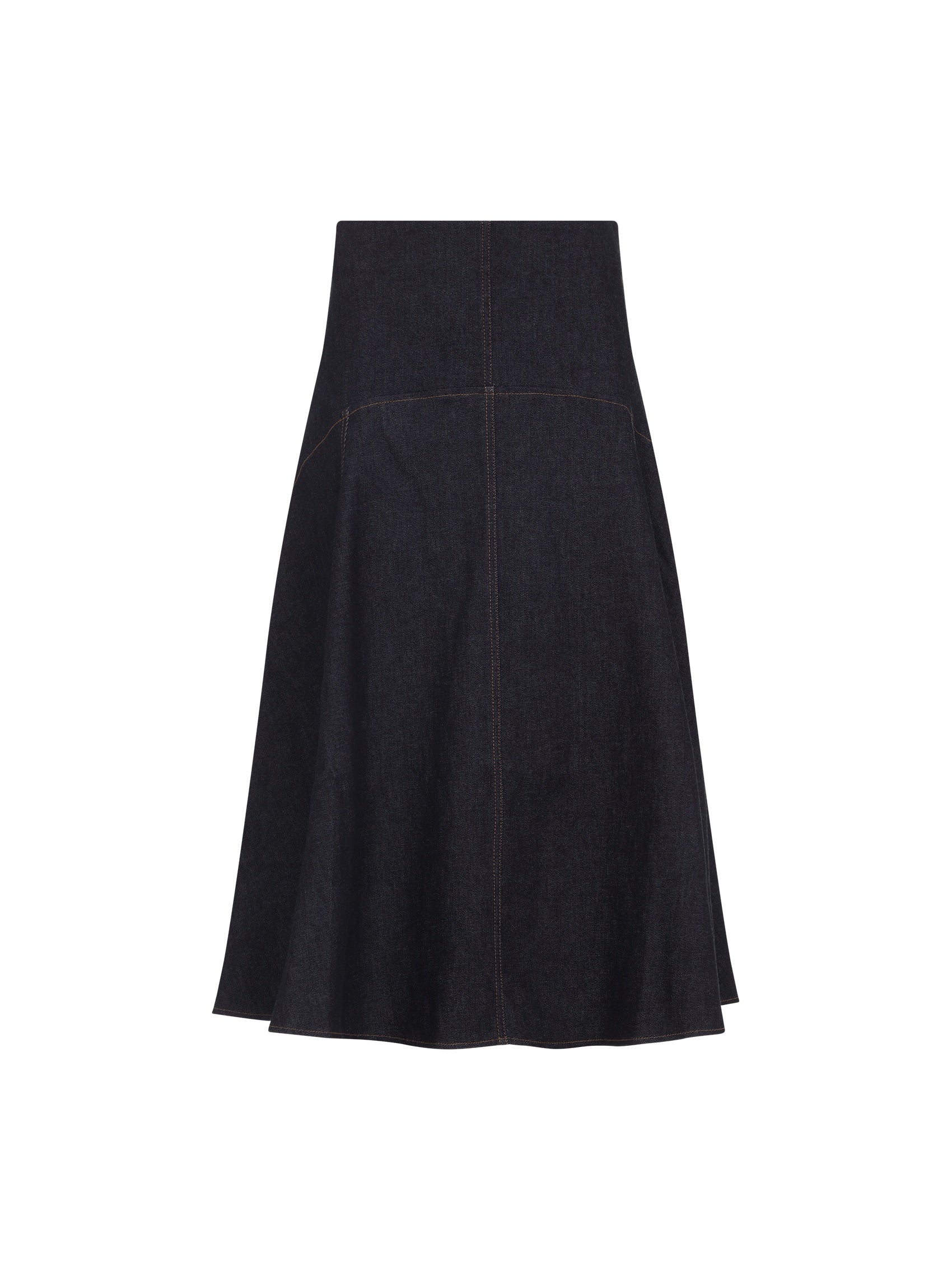 Triangle De-Nimes Midi Skirt