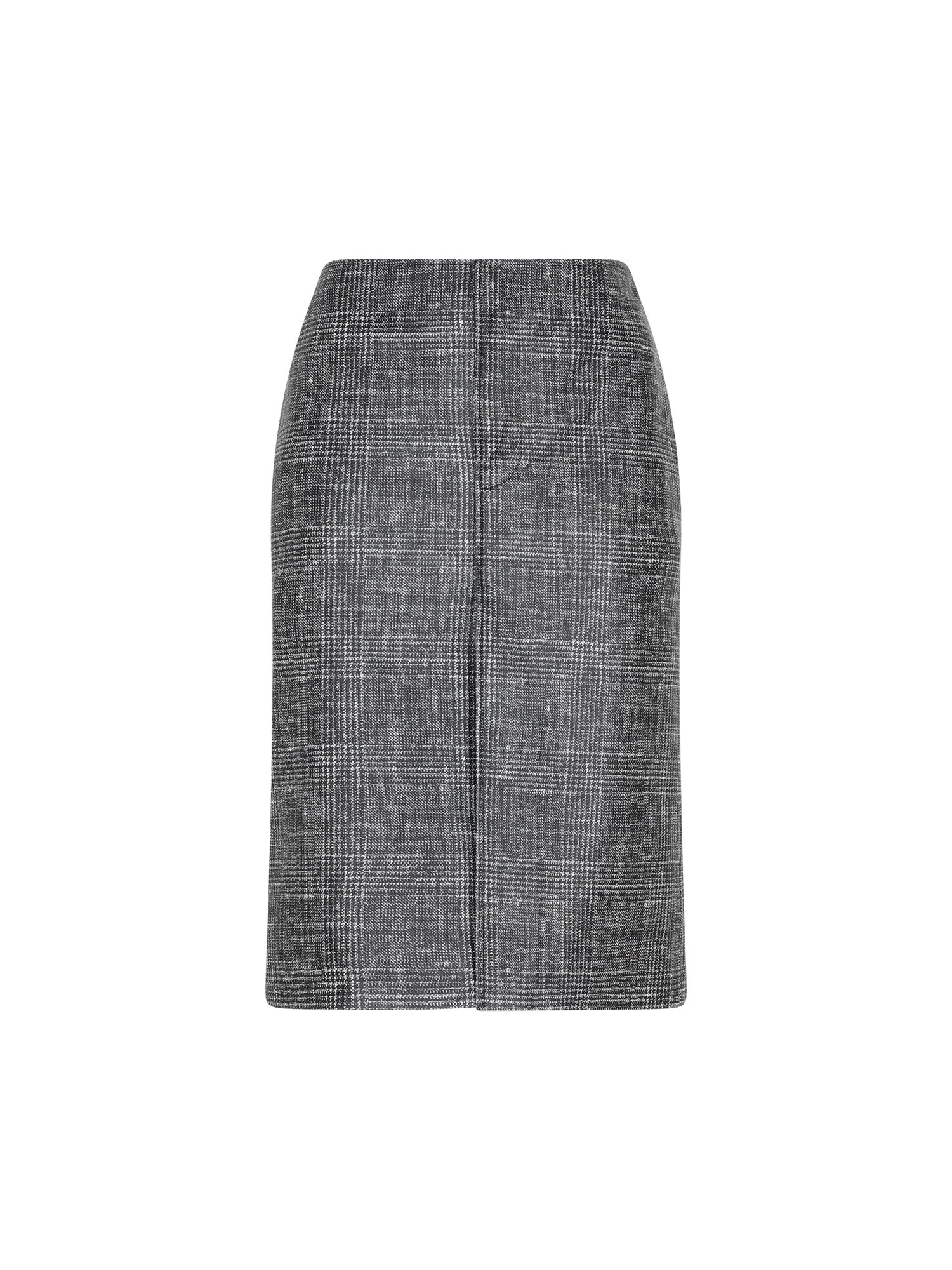 Printed Leather Midi Skirt