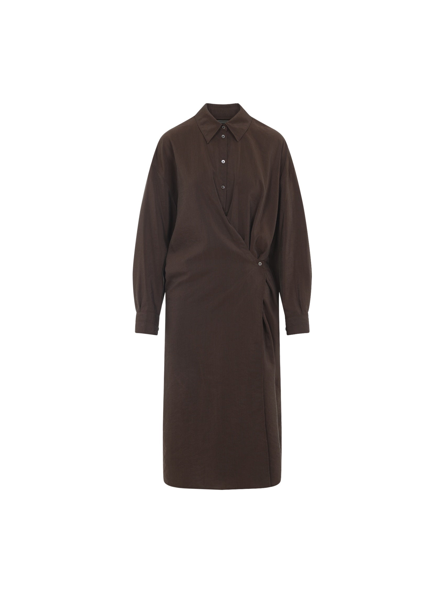 Straight Collar Twisted Dress