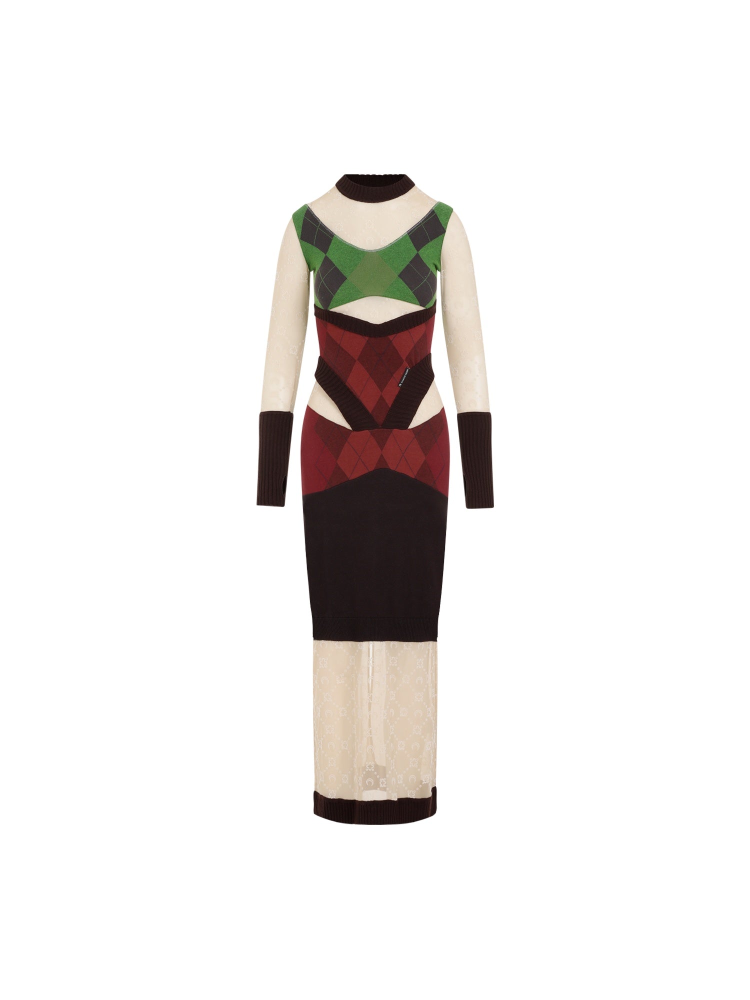 Regenerated Lozenge Knit Fitted Dress