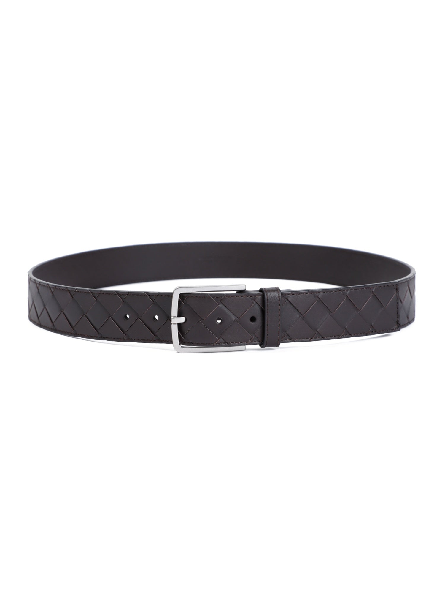 intrecciato leather belt
