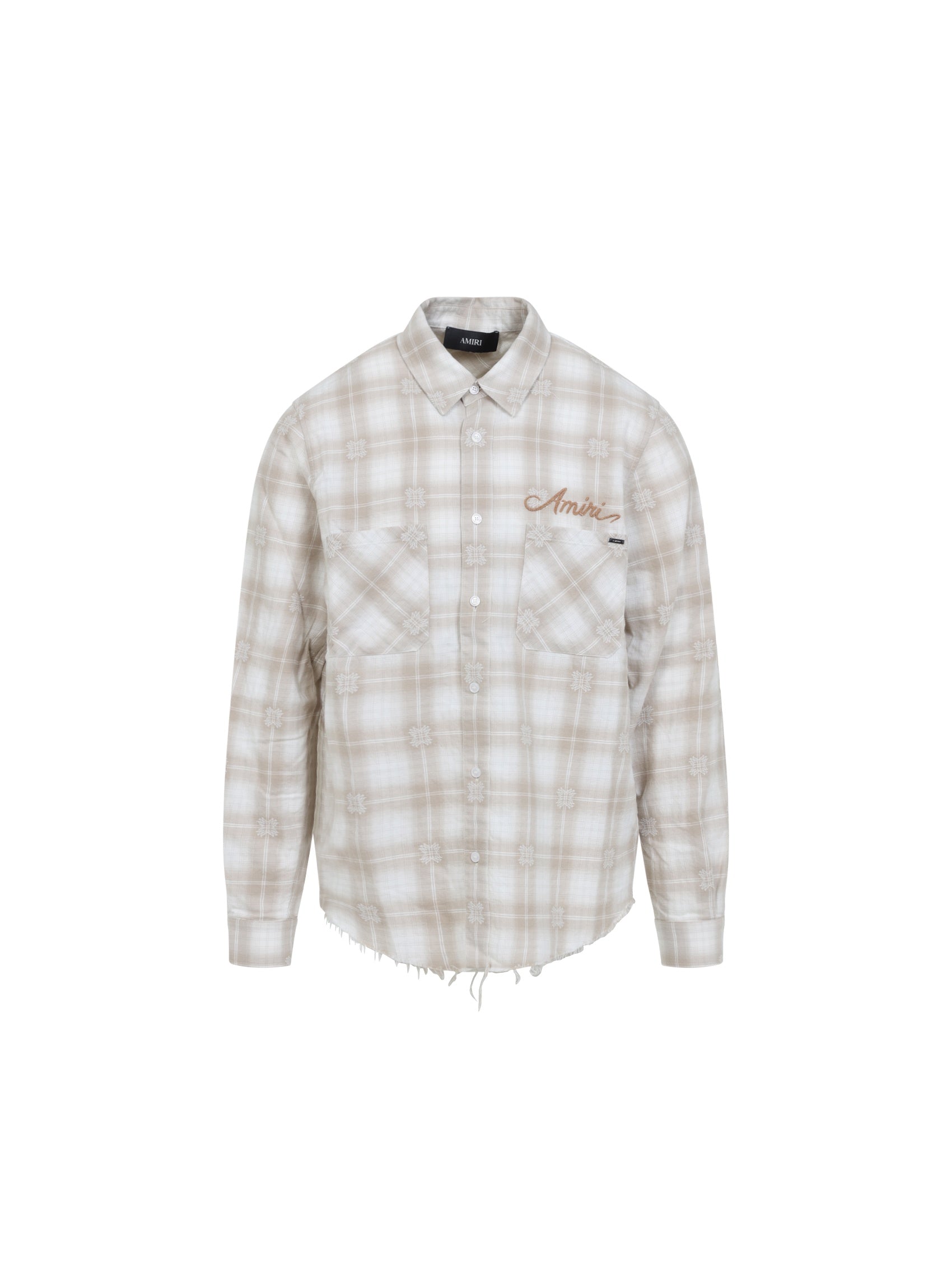 Bleach Patch Flannel Bandana Shirt