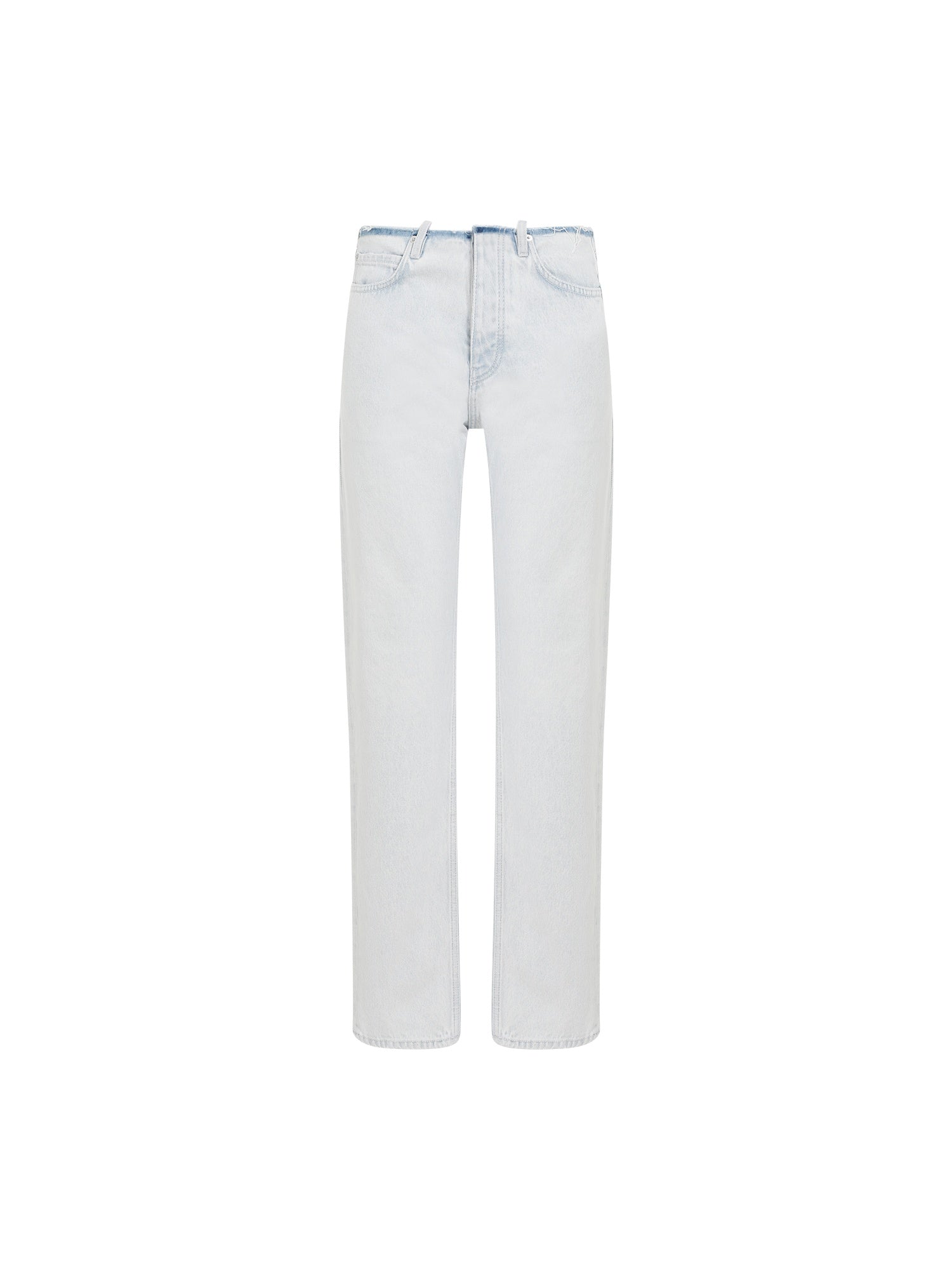 Cut Off Waistband Jeans