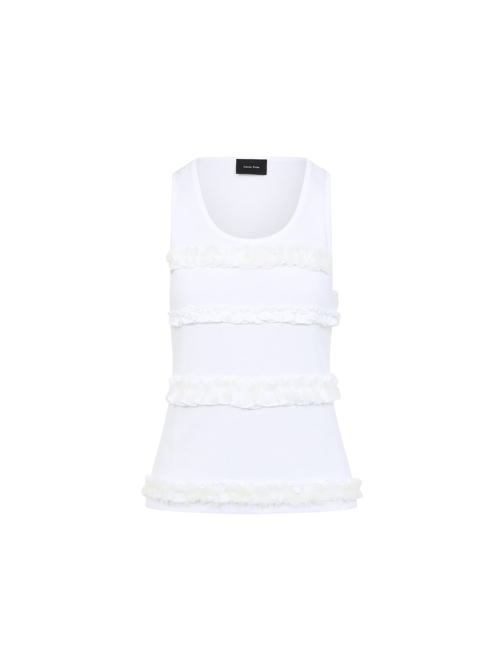 Fitted Ruffle Frill Tank Top