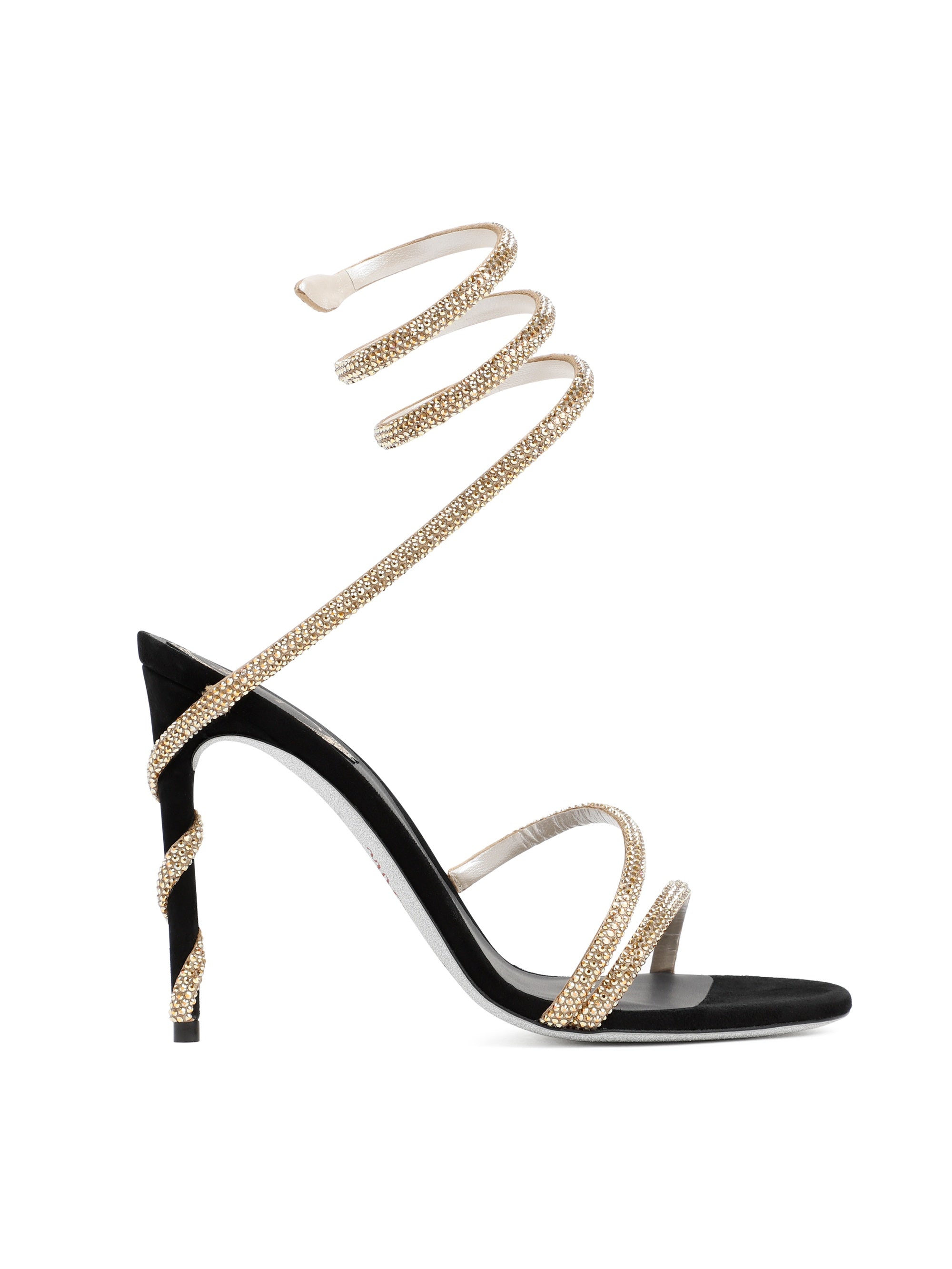 Renè Caovilla Golden Margot Spiral Sandals