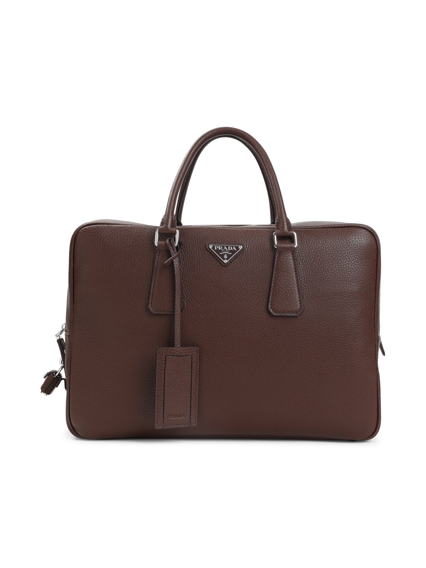Grained Leather Tote Bag