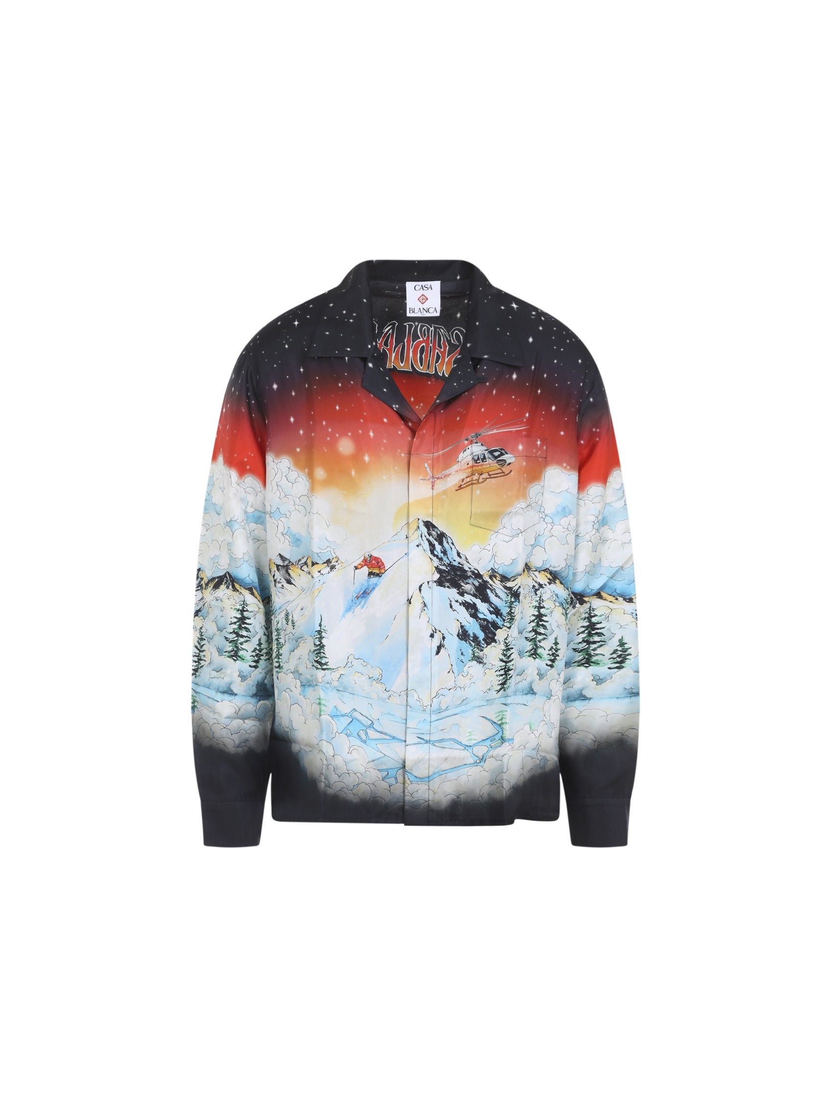 Cuban Collar Long Sleeve Shirt