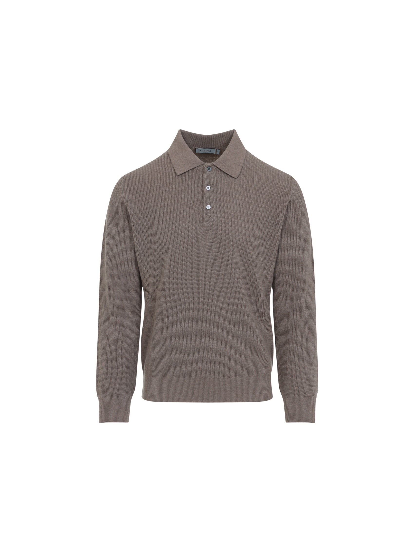 Long Sleeves Suede Detail Polo