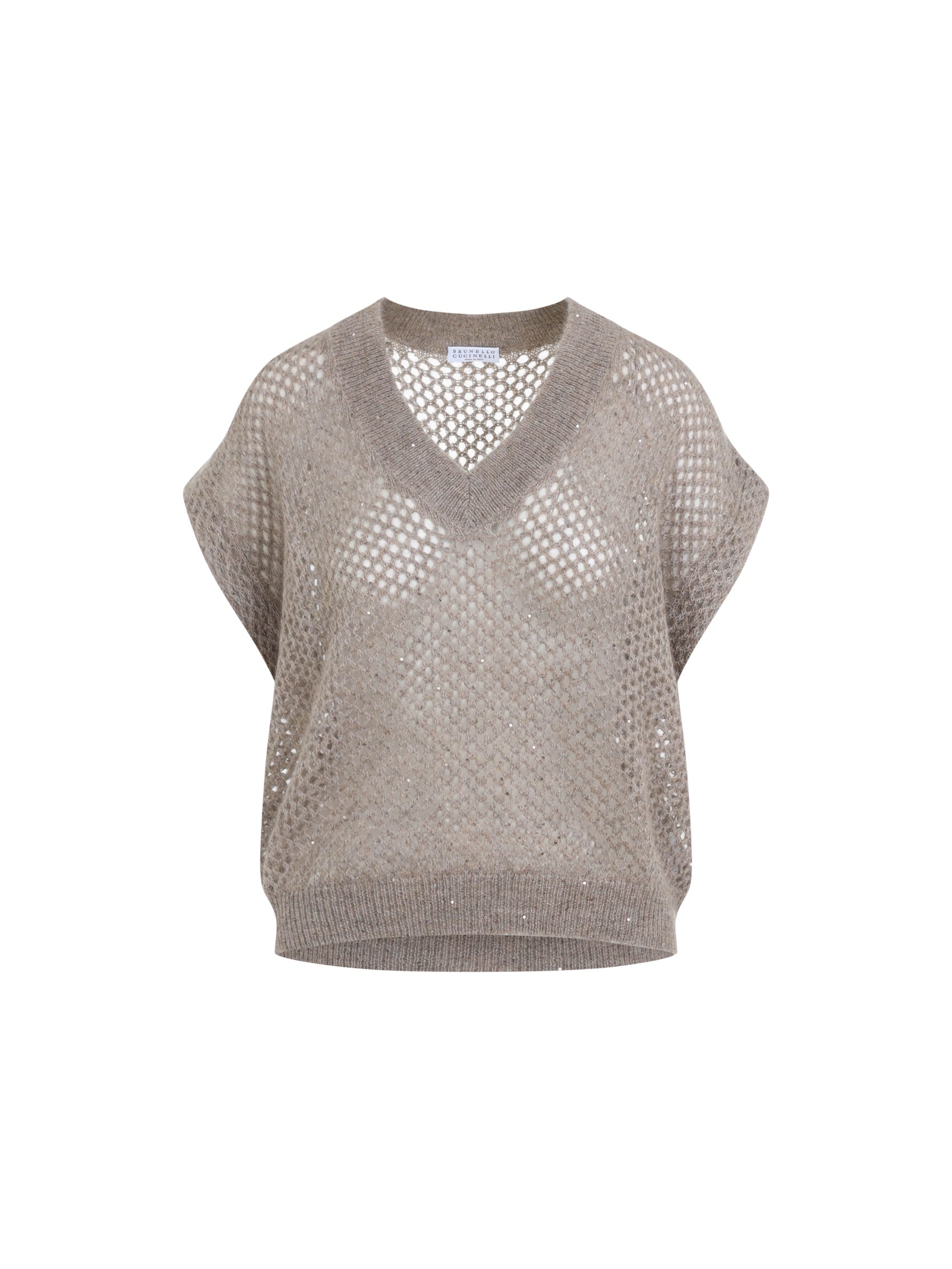 Mohair Diamond Knit Vest