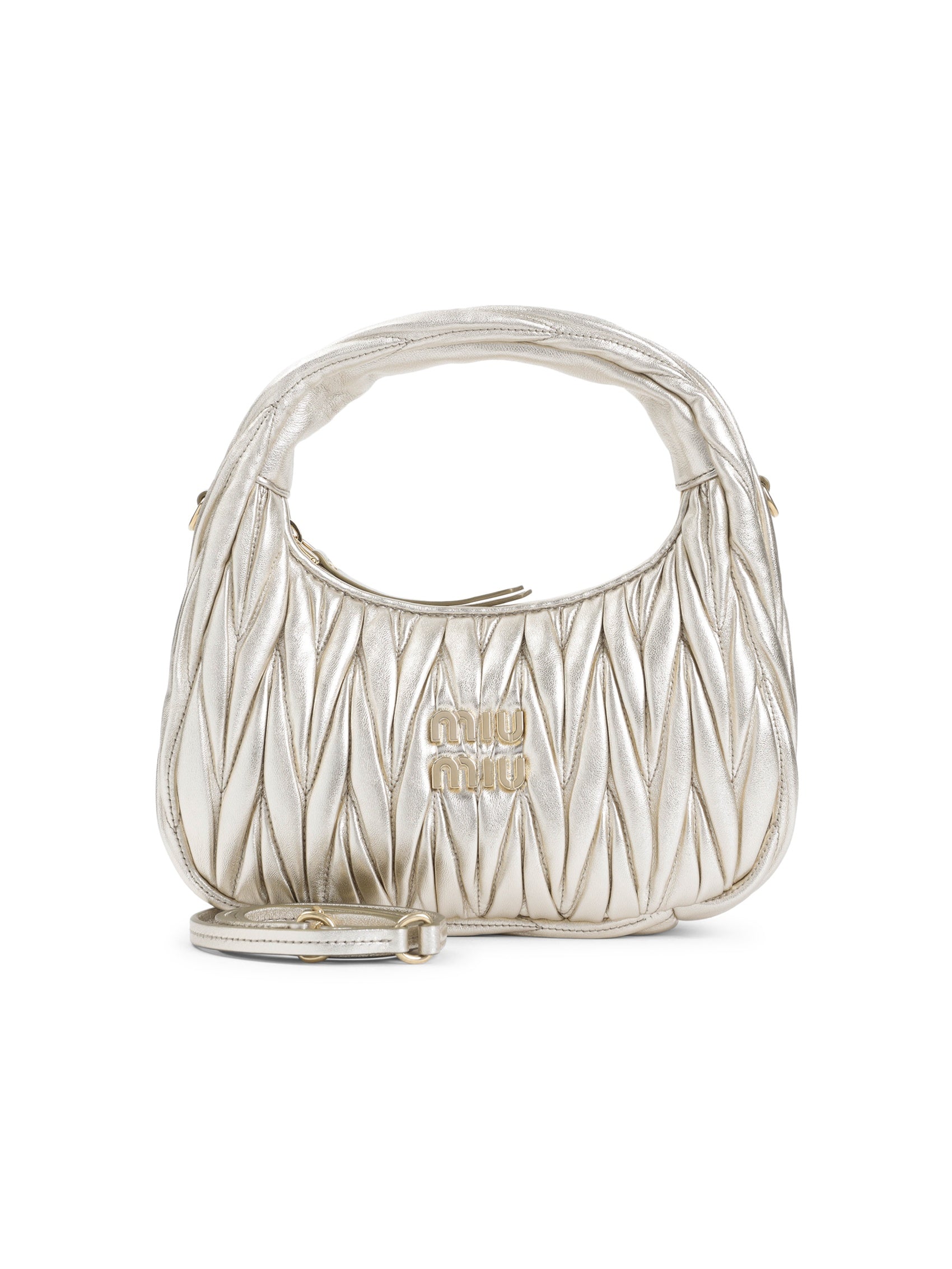 Wander matelassé hobo bag