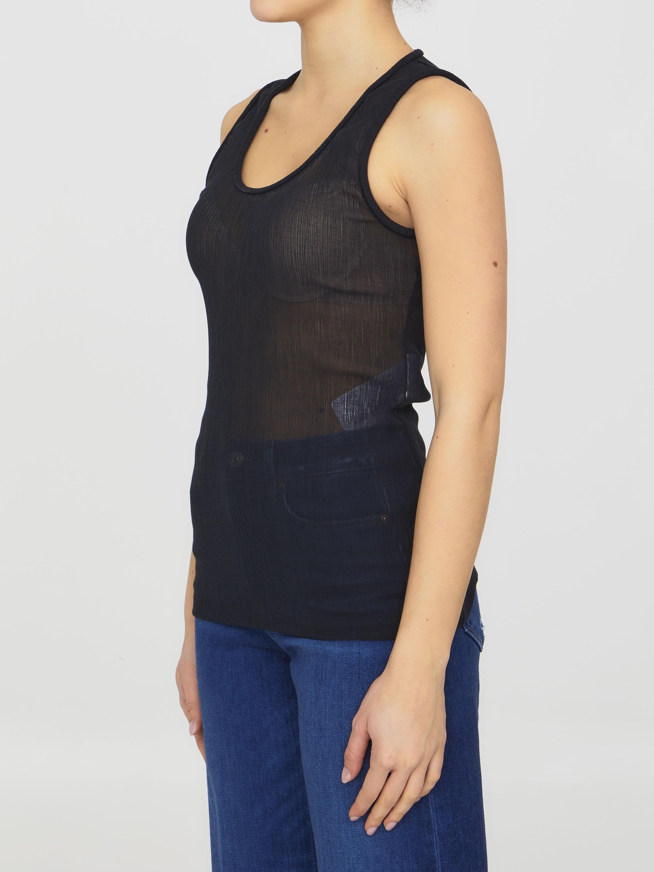 Semi-sheer tank top
