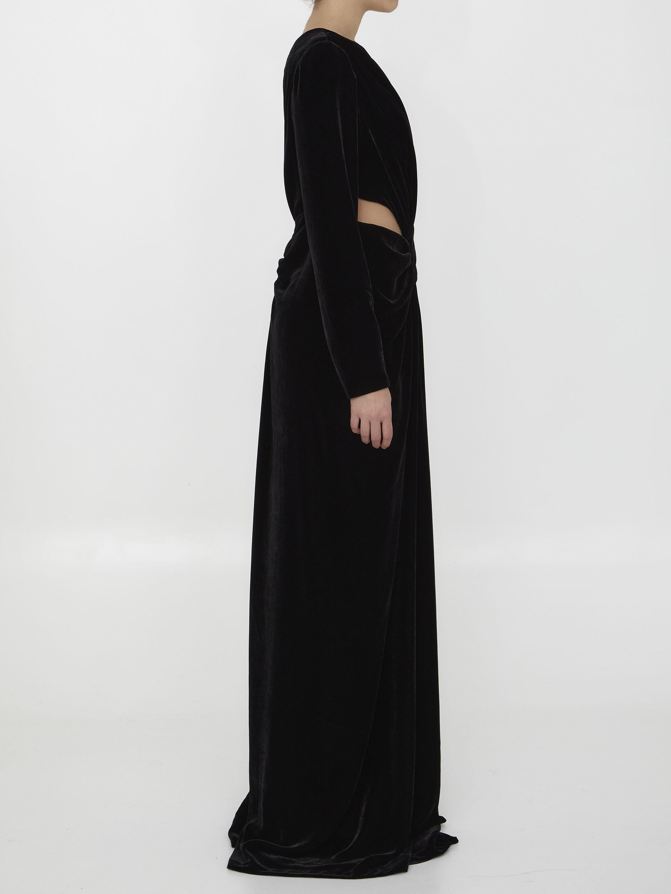 Black velvet dress