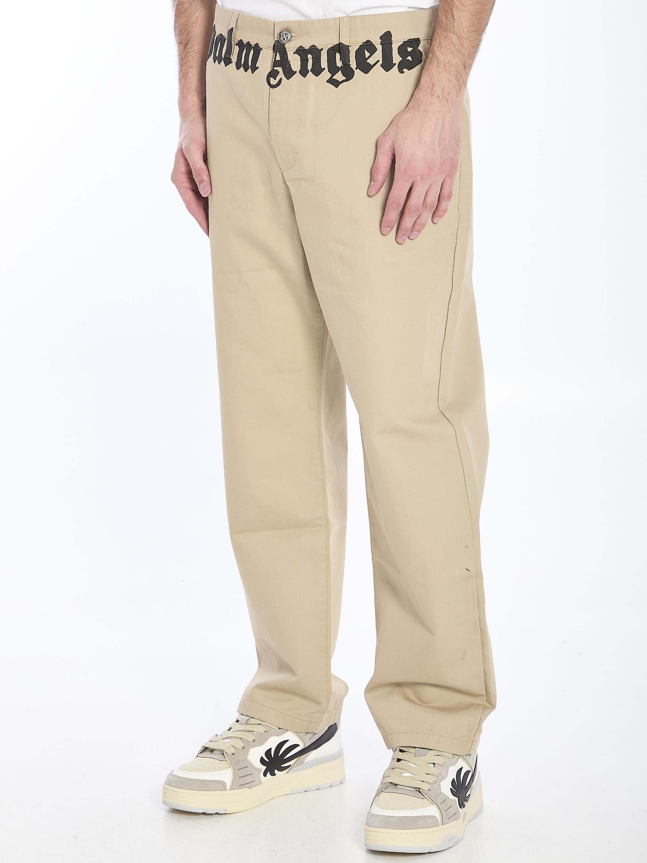 Chino pants with logo