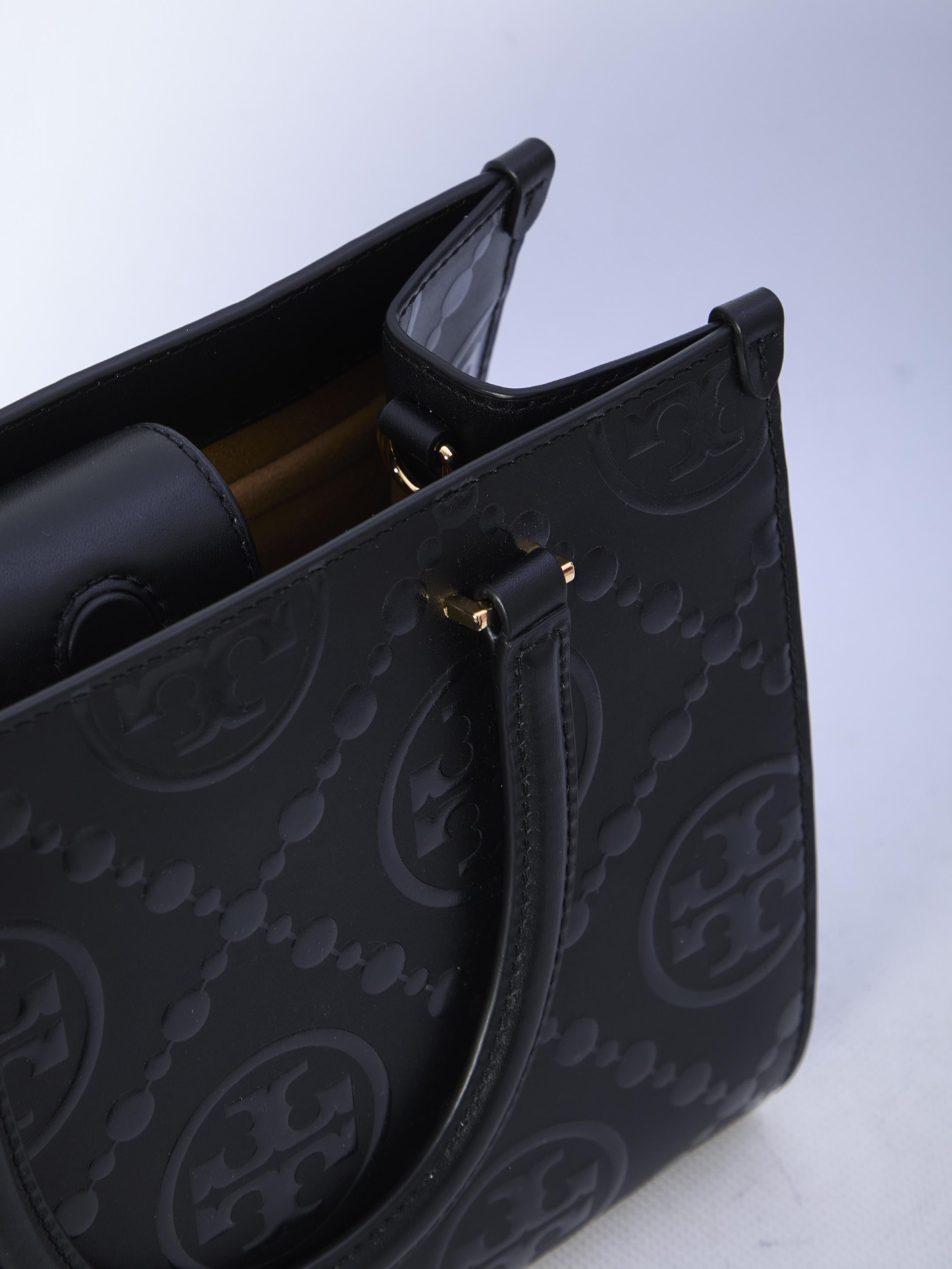 T Monogram Embossed Square Tote bag