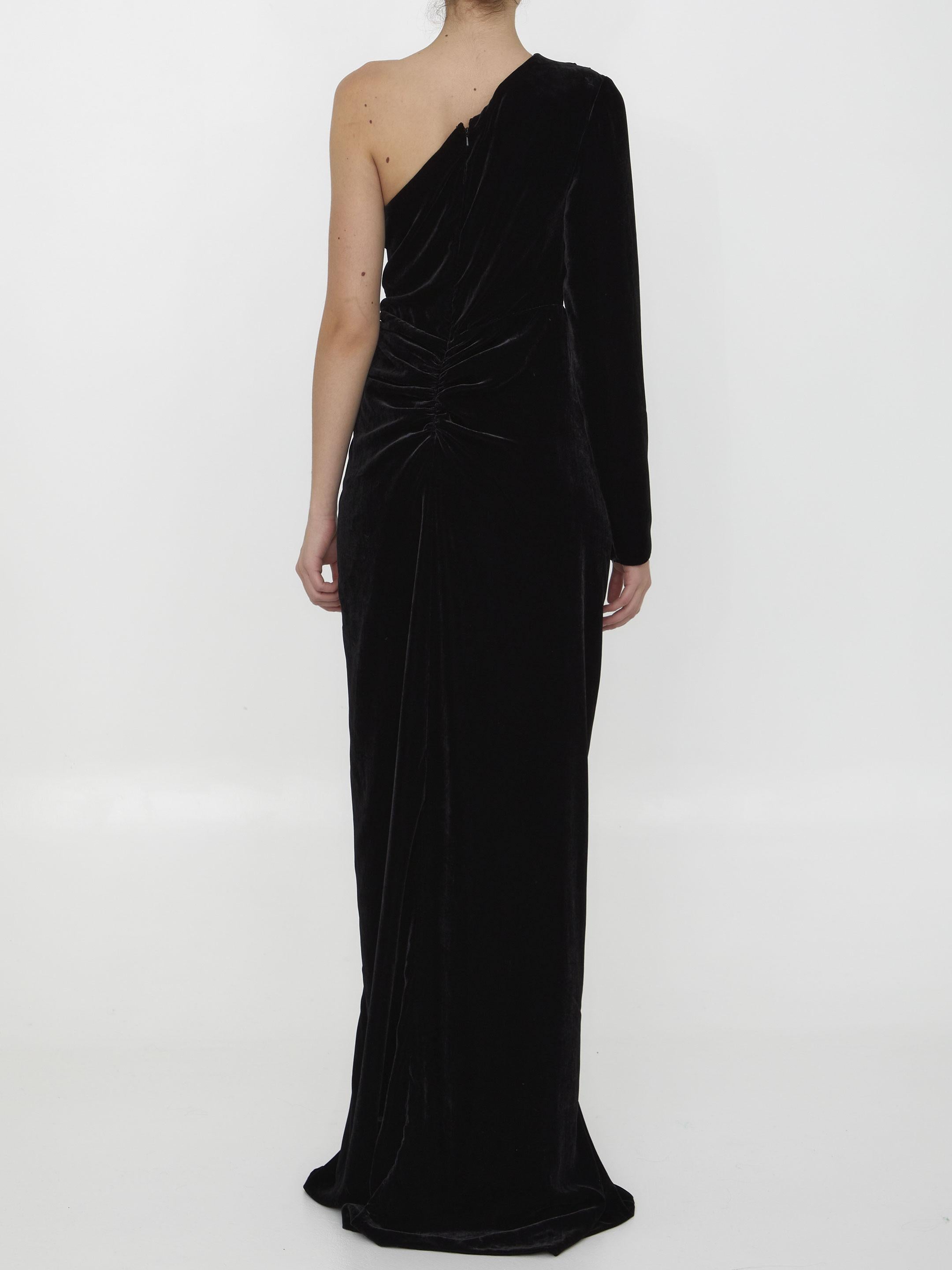 Black velvet dress