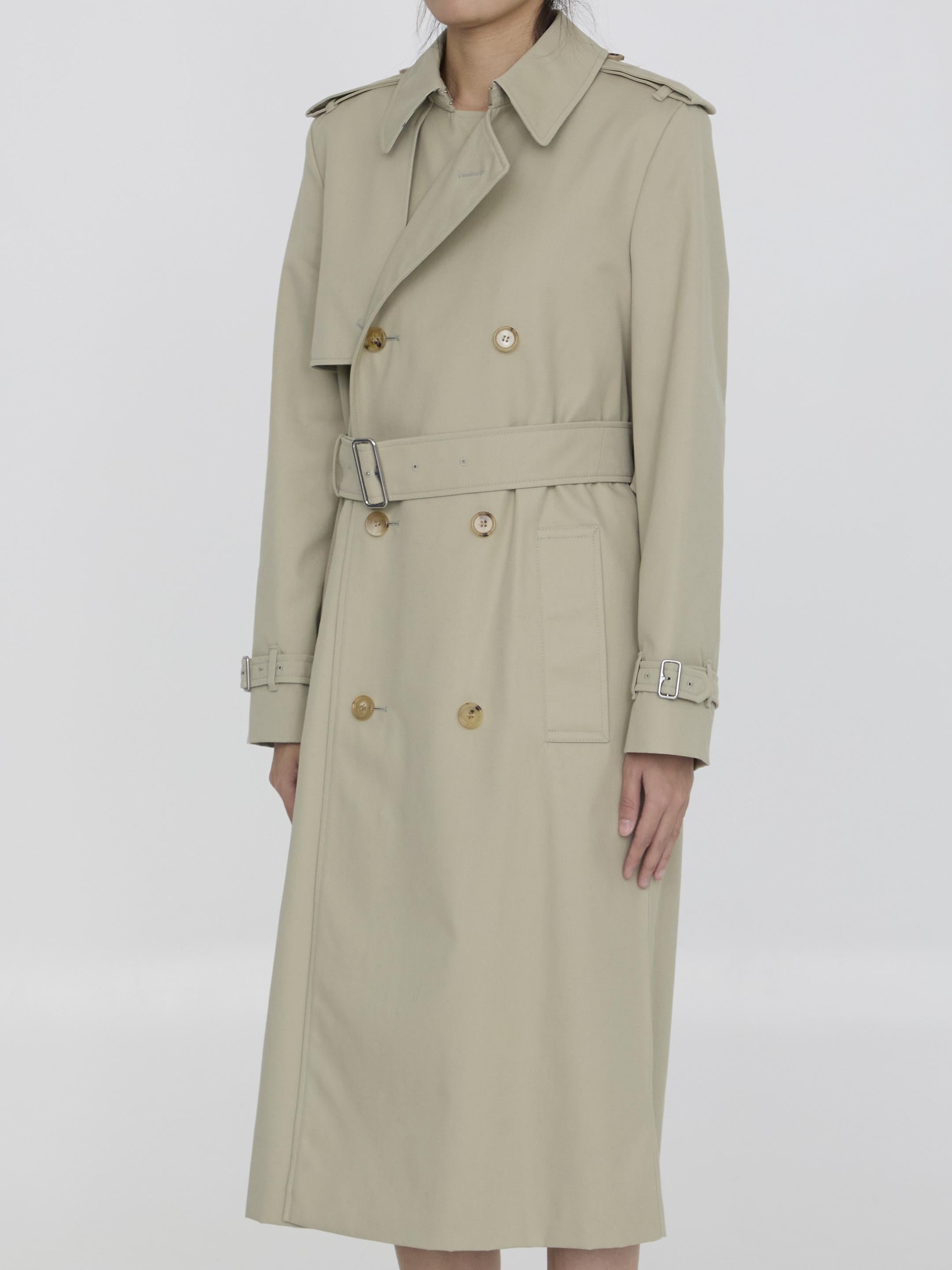 Trench coat in cotton blend