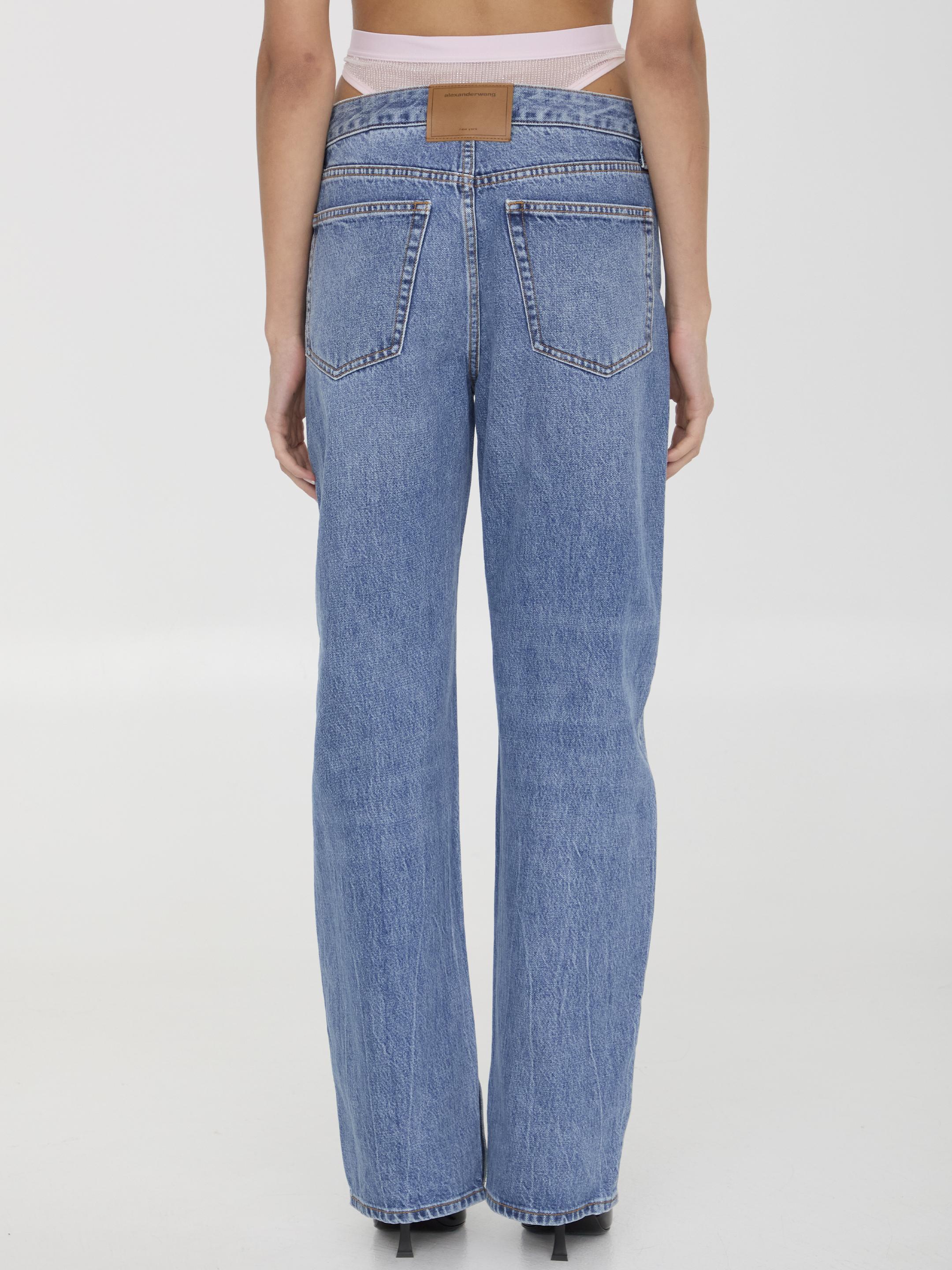 Pre-styled underwear jeans