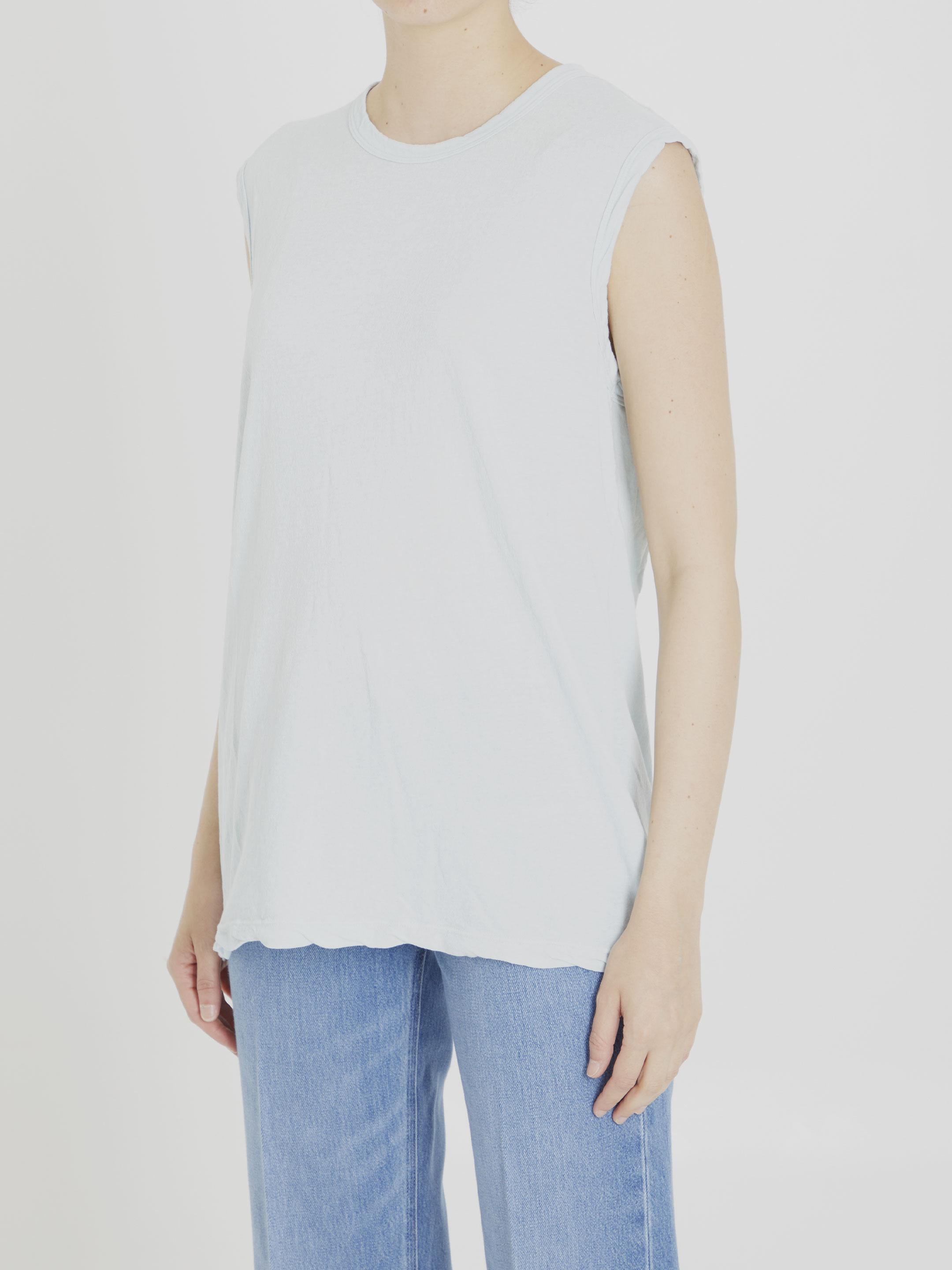 Cotton sleeveless t-shirt