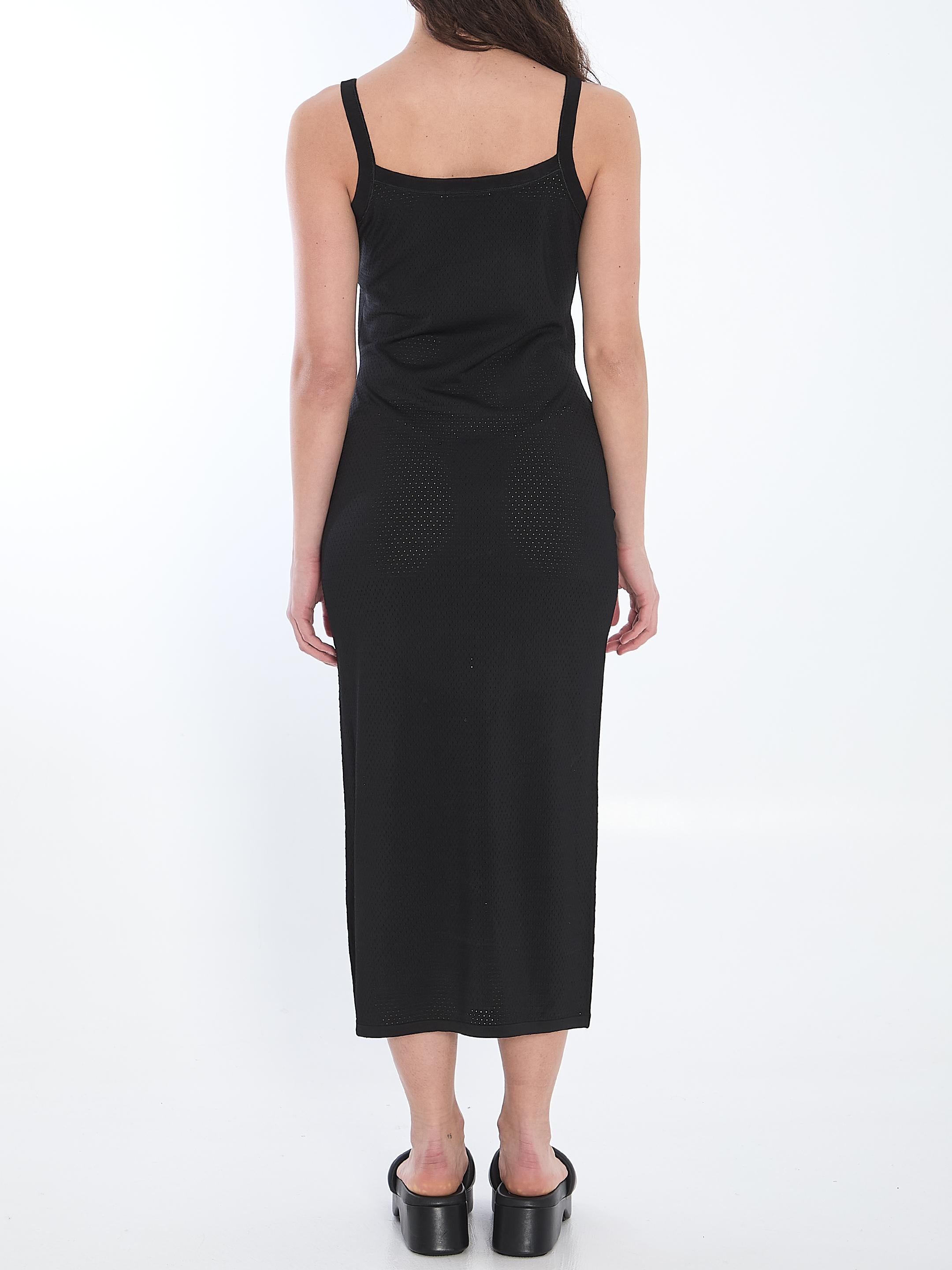 Slip dress with 3D logo