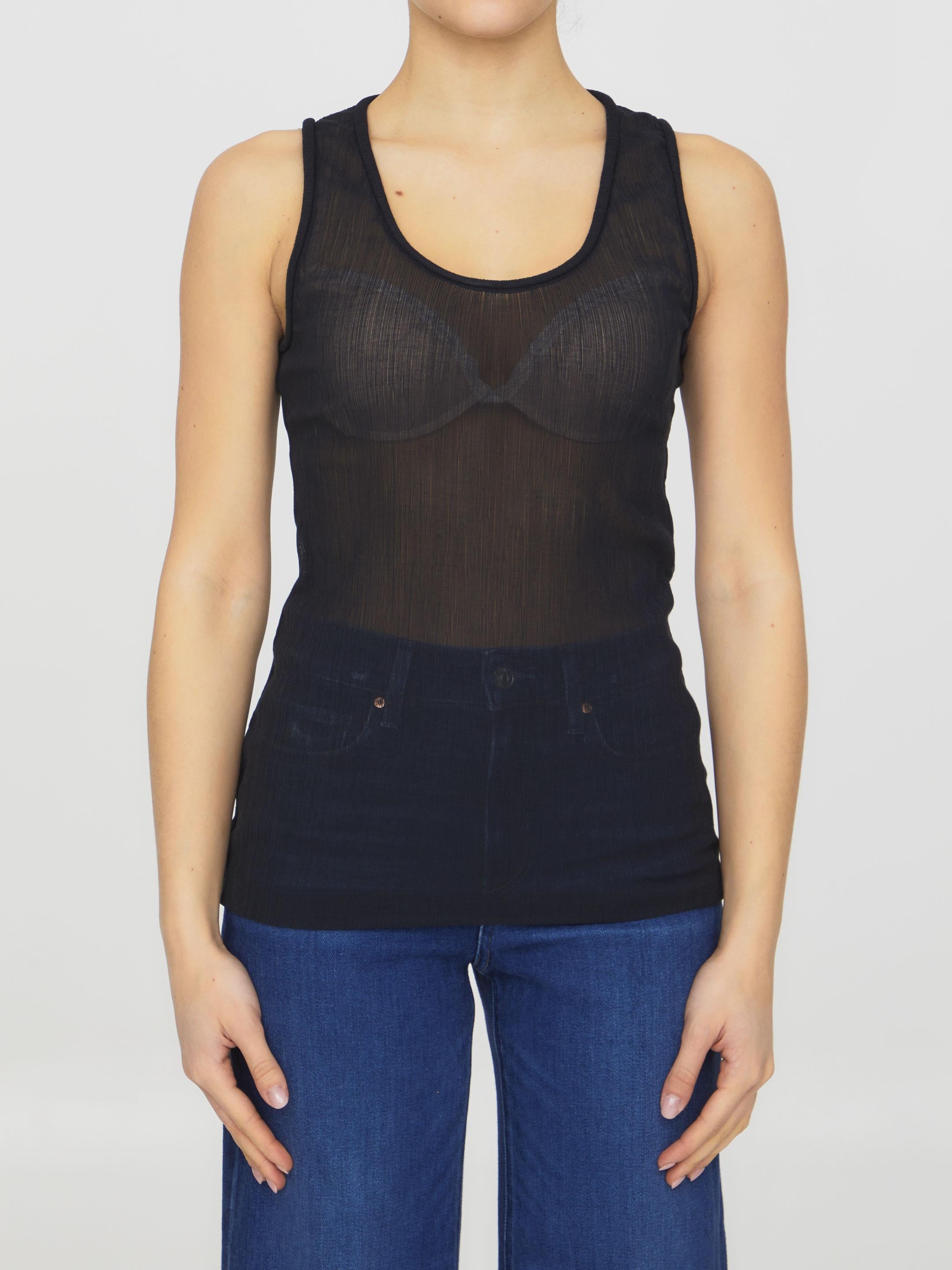 Semi-sheer tank top