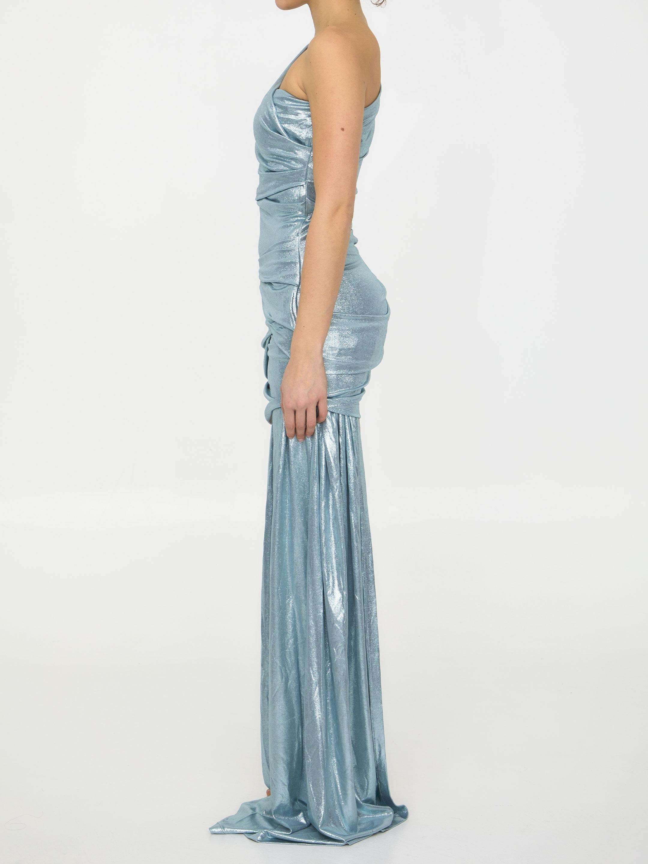One-shoulder jersey dress
