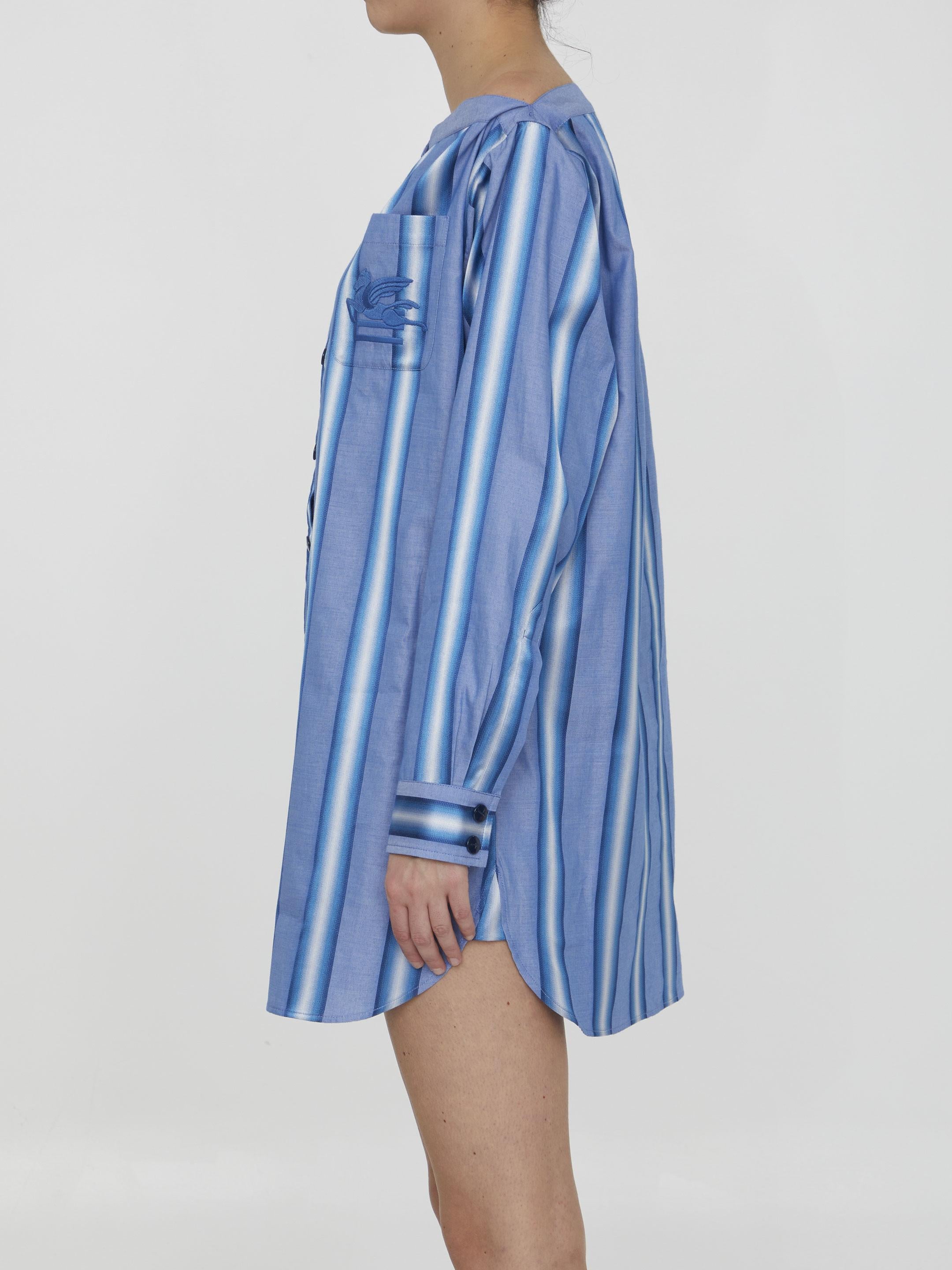 Striped shirt dress