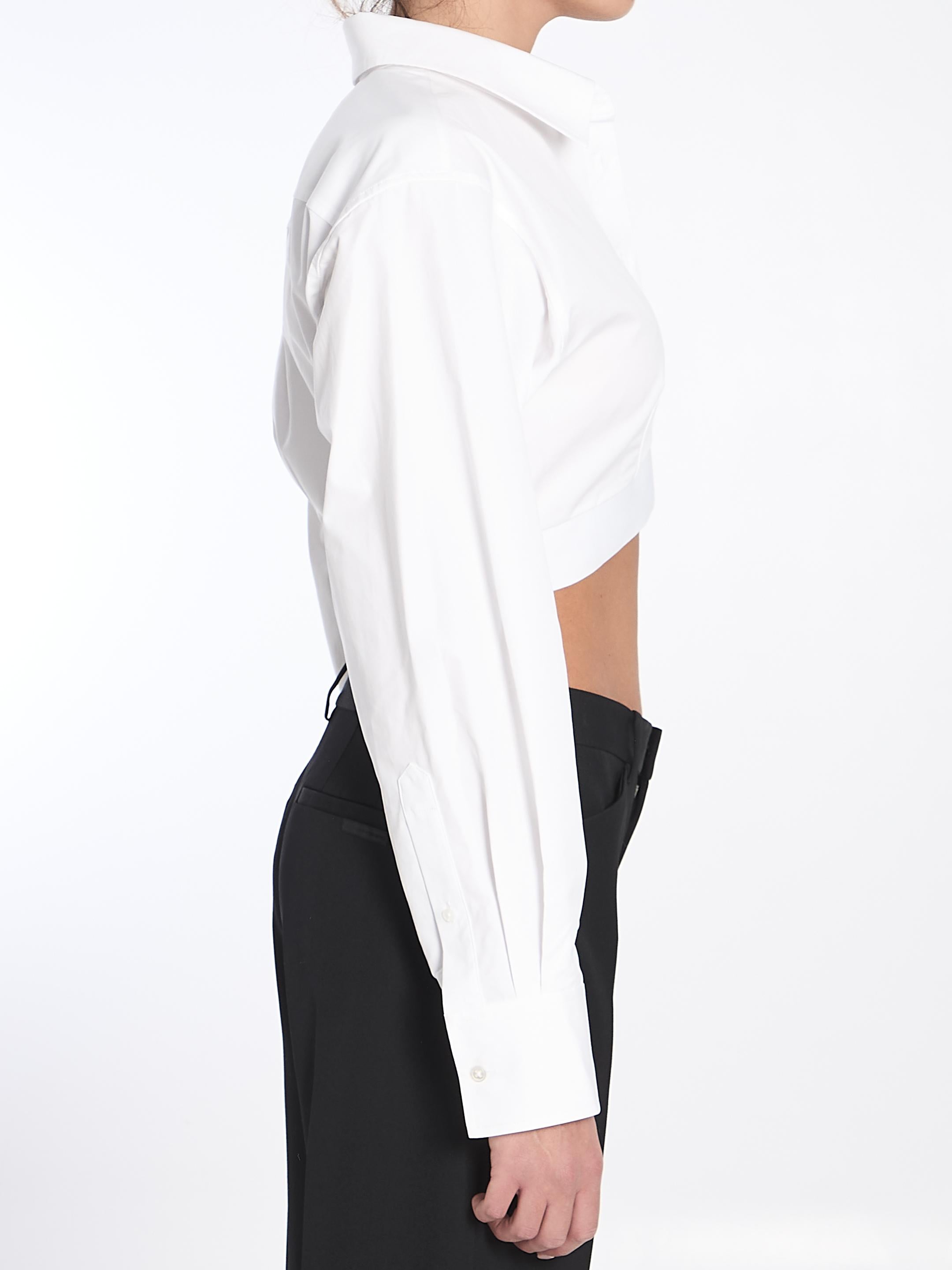 Cropped shirt with elastic band