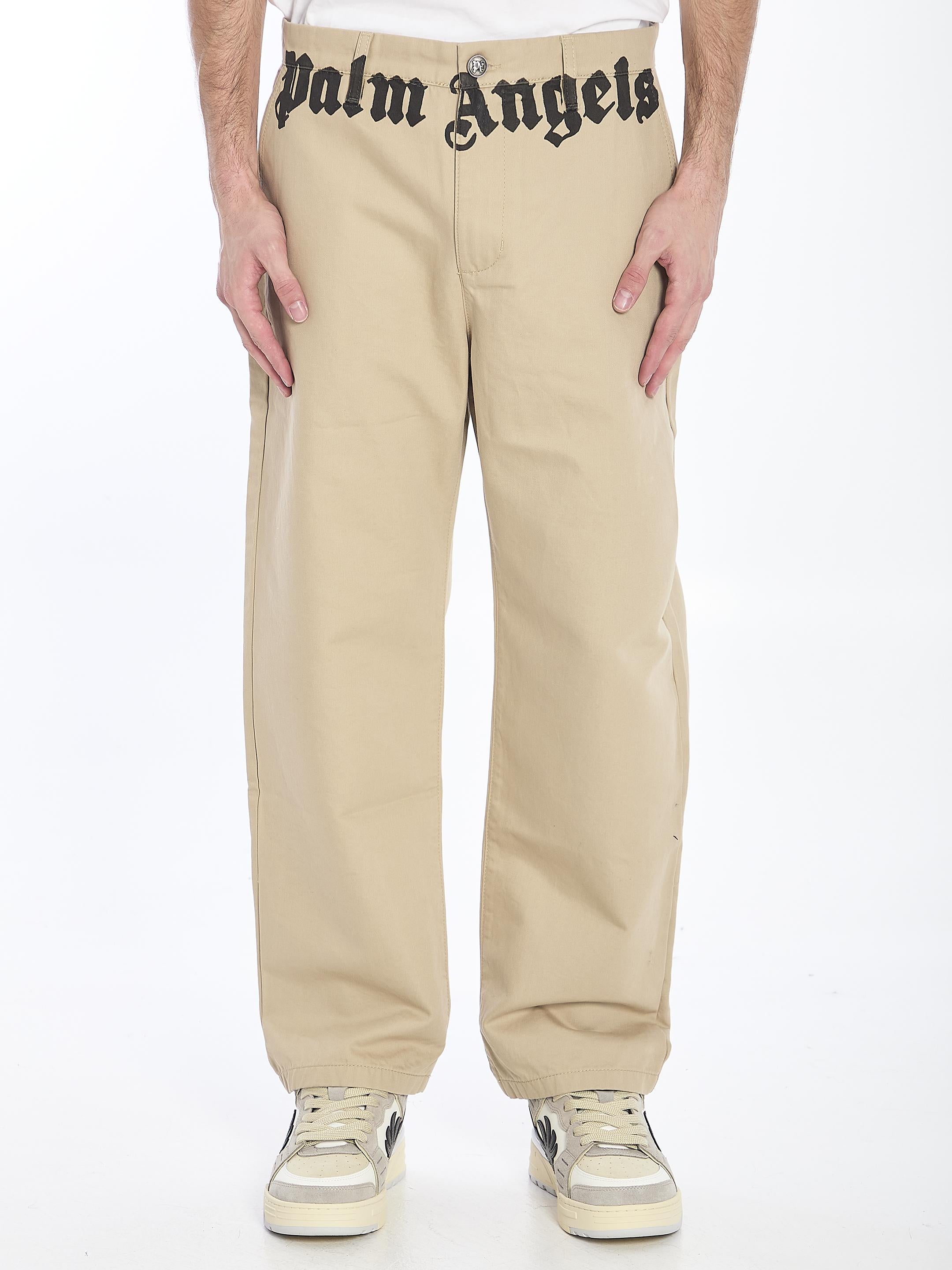 Chino pants with logo