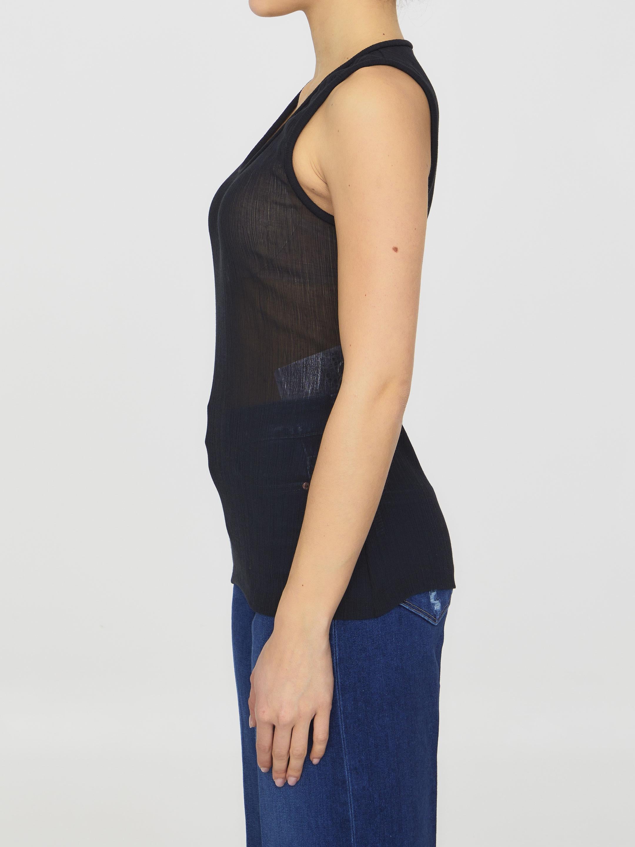 Semi-sheer tank top