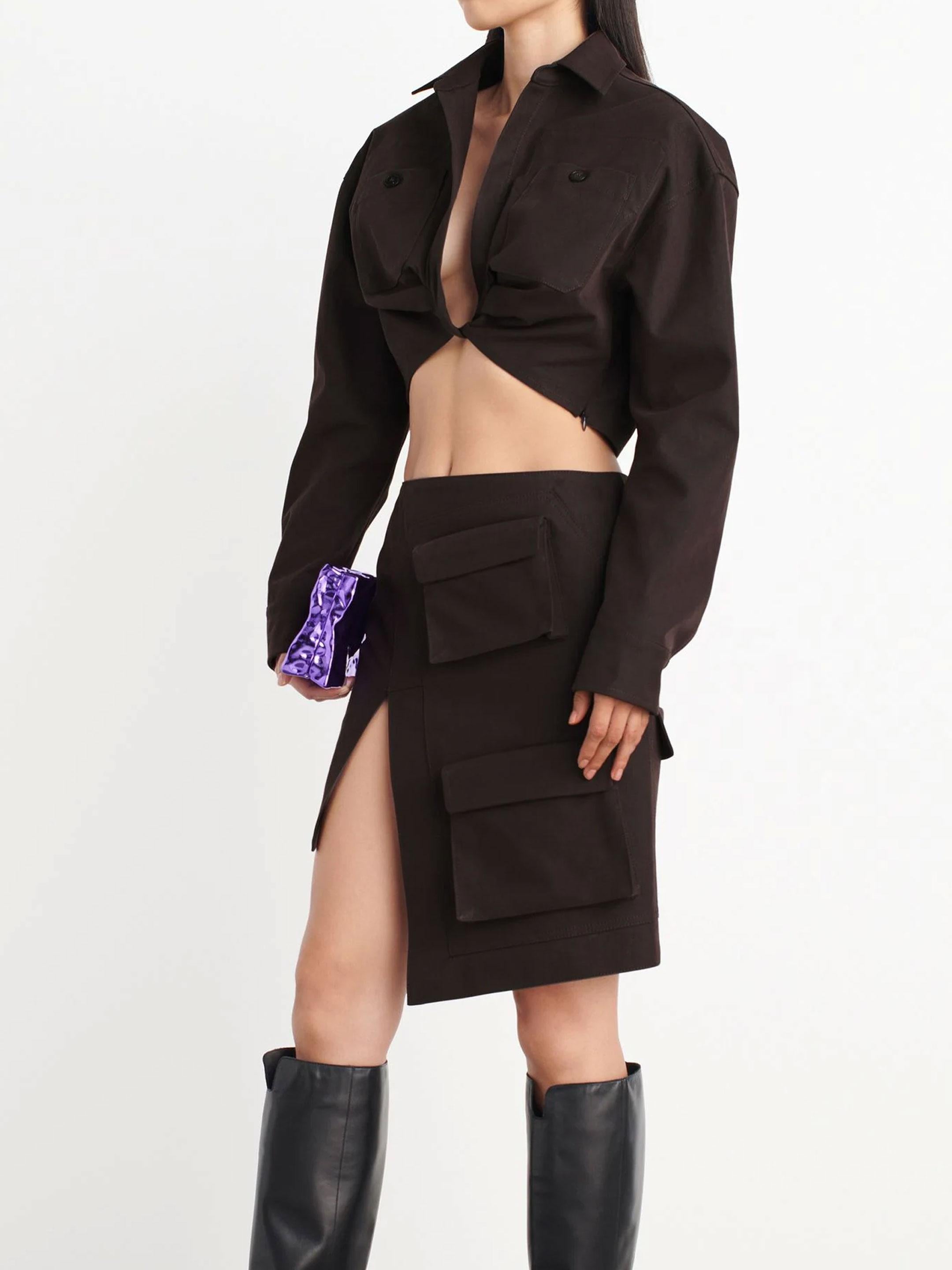 Cargo cropped shirt