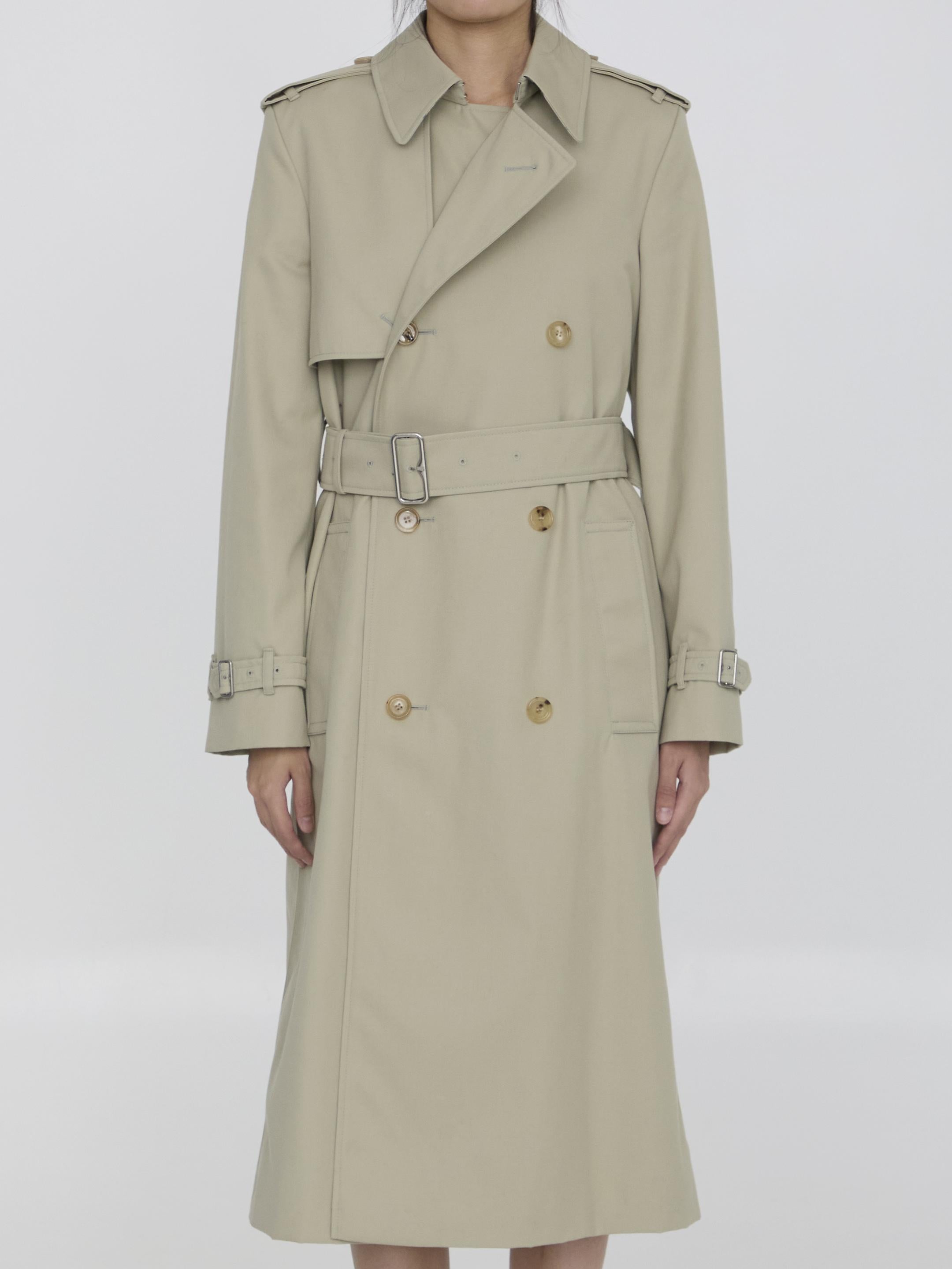 Trench coat in cotton blend