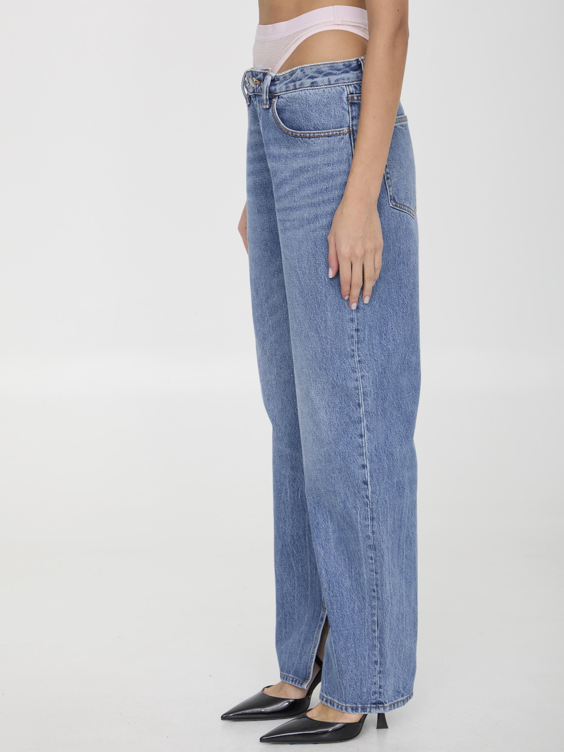 Pre-styled underwear jeans