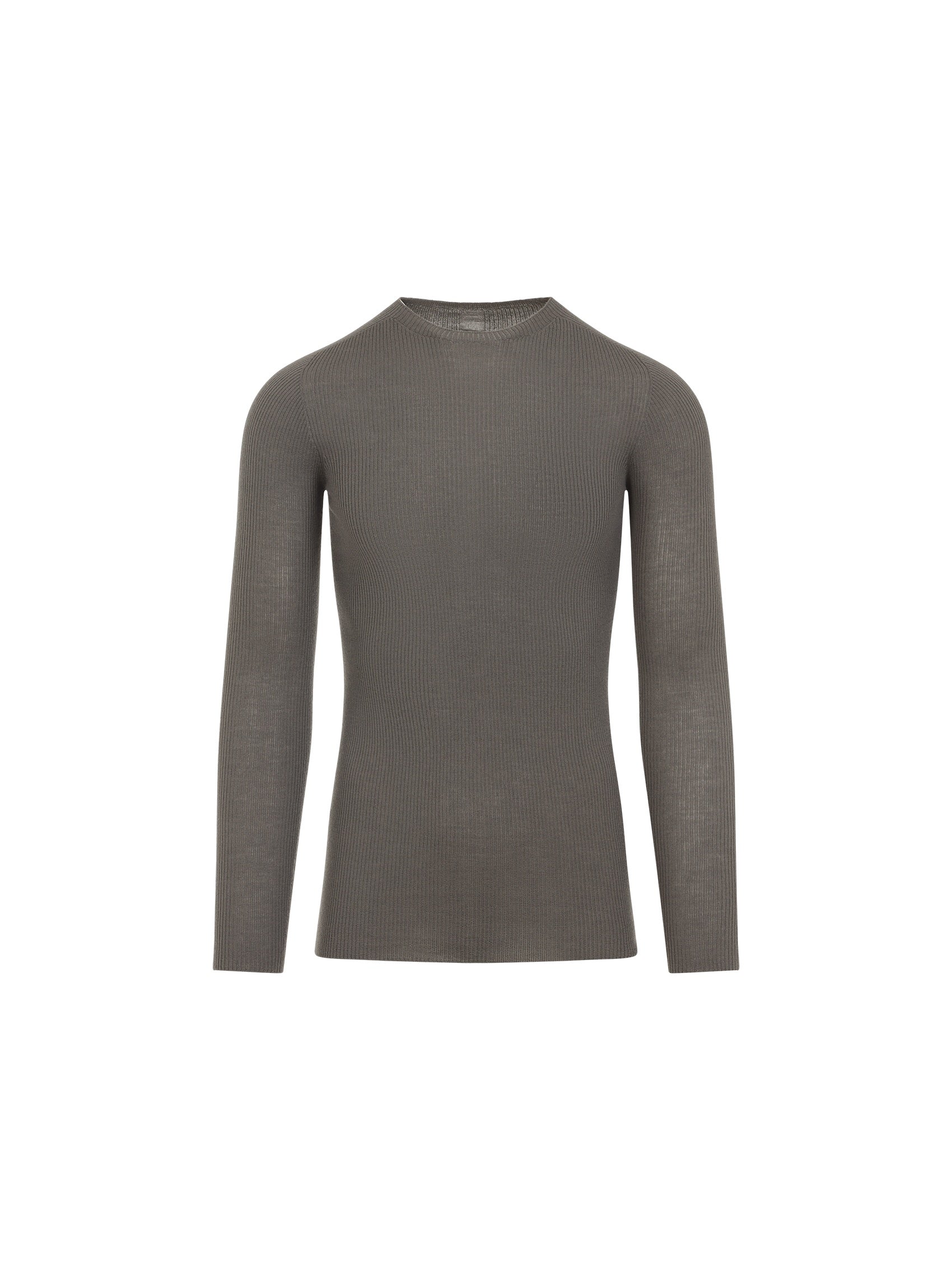 Ribbed Round Neck Pullover