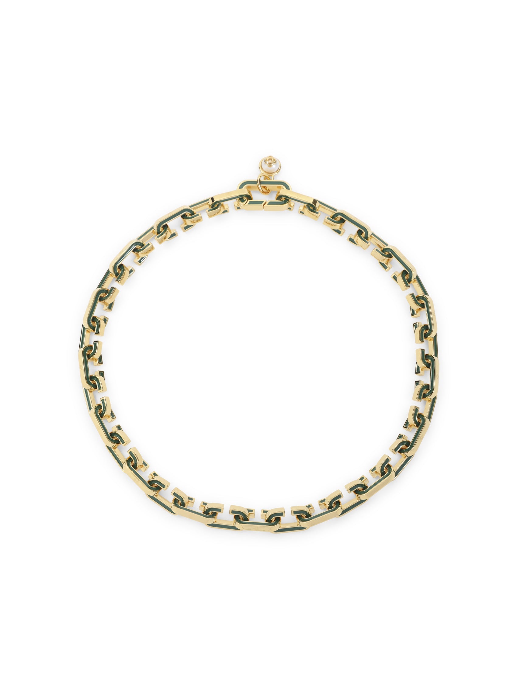Enamel C Link Necklace