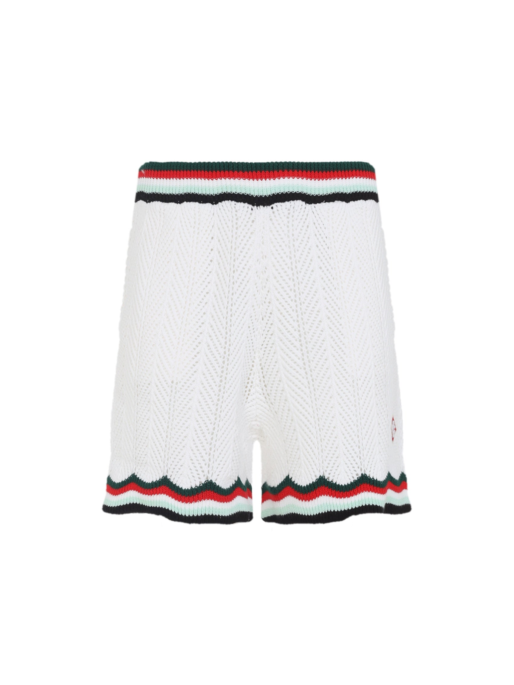 Chevron Faux Crochet Shorts