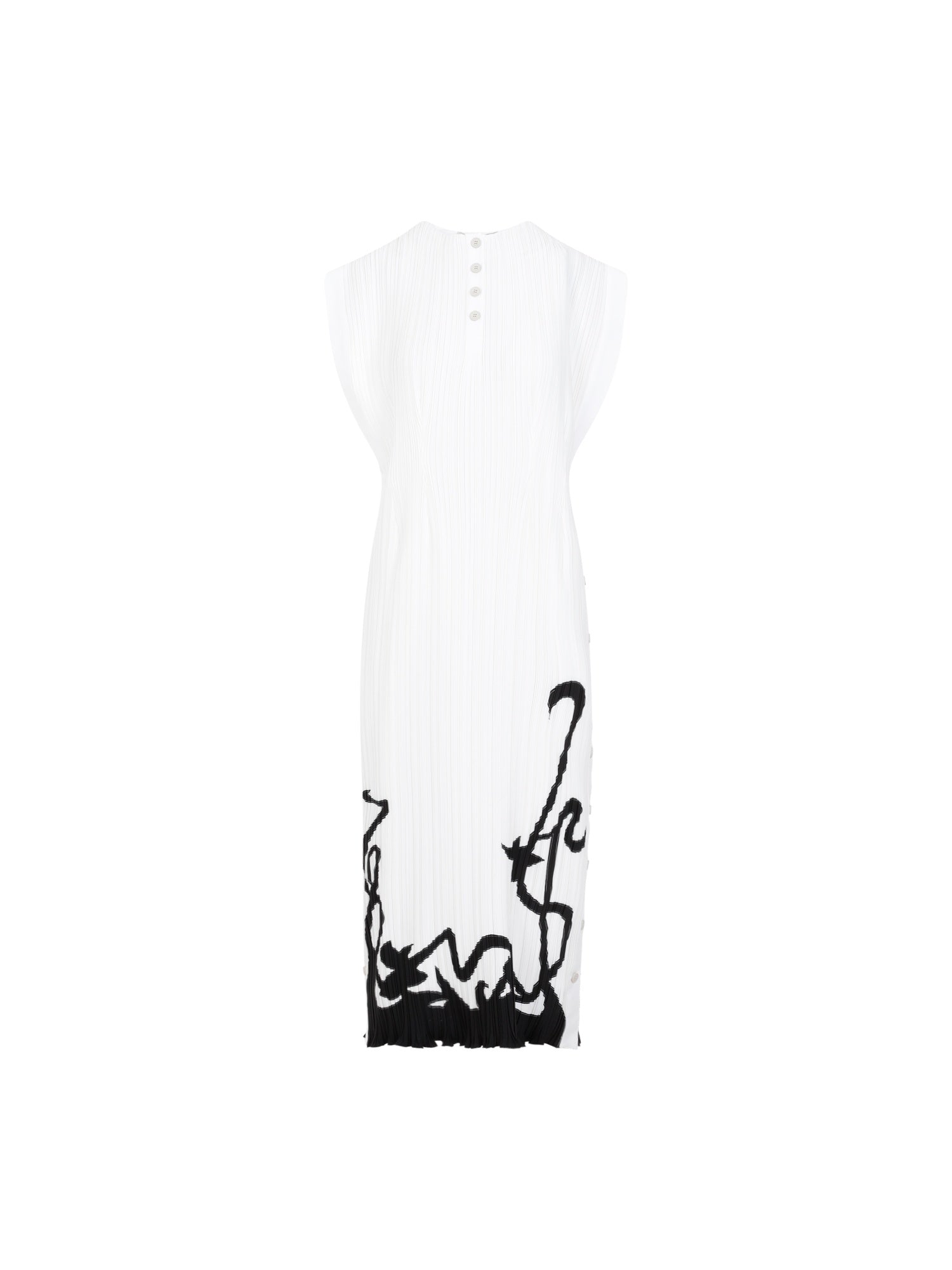 Sleeveless Pleated Midi Dress