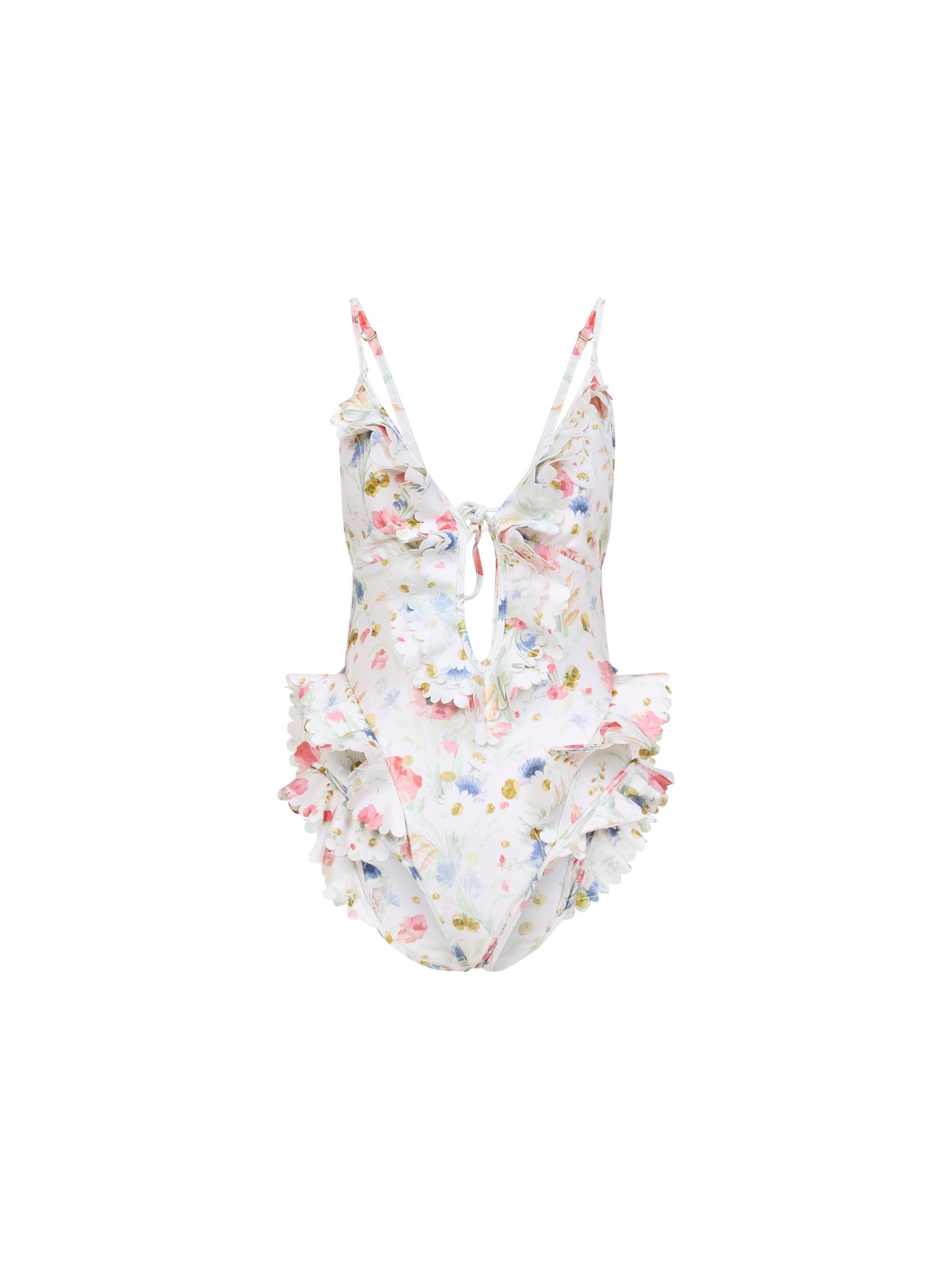 Lucky Waterfall Frill One-piece