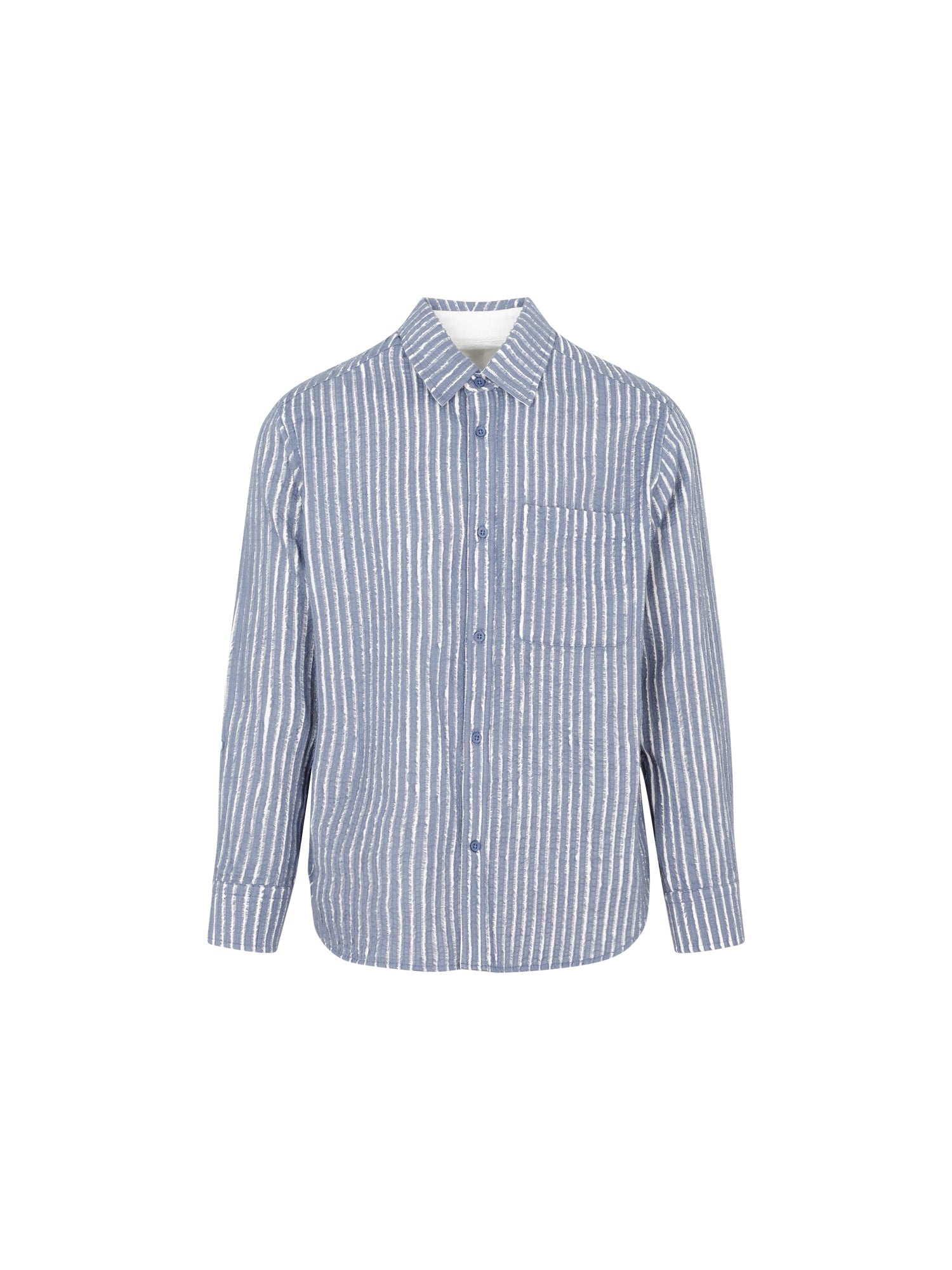 Hand-Frayed Stripe Shirt