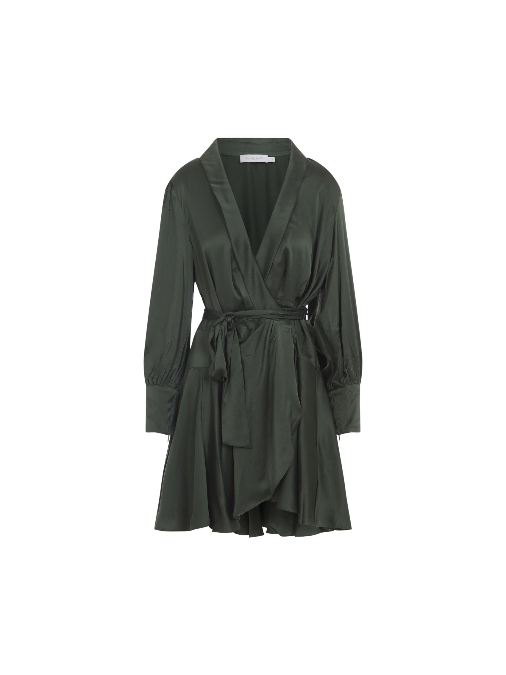 Silk Wrap Mini Dress