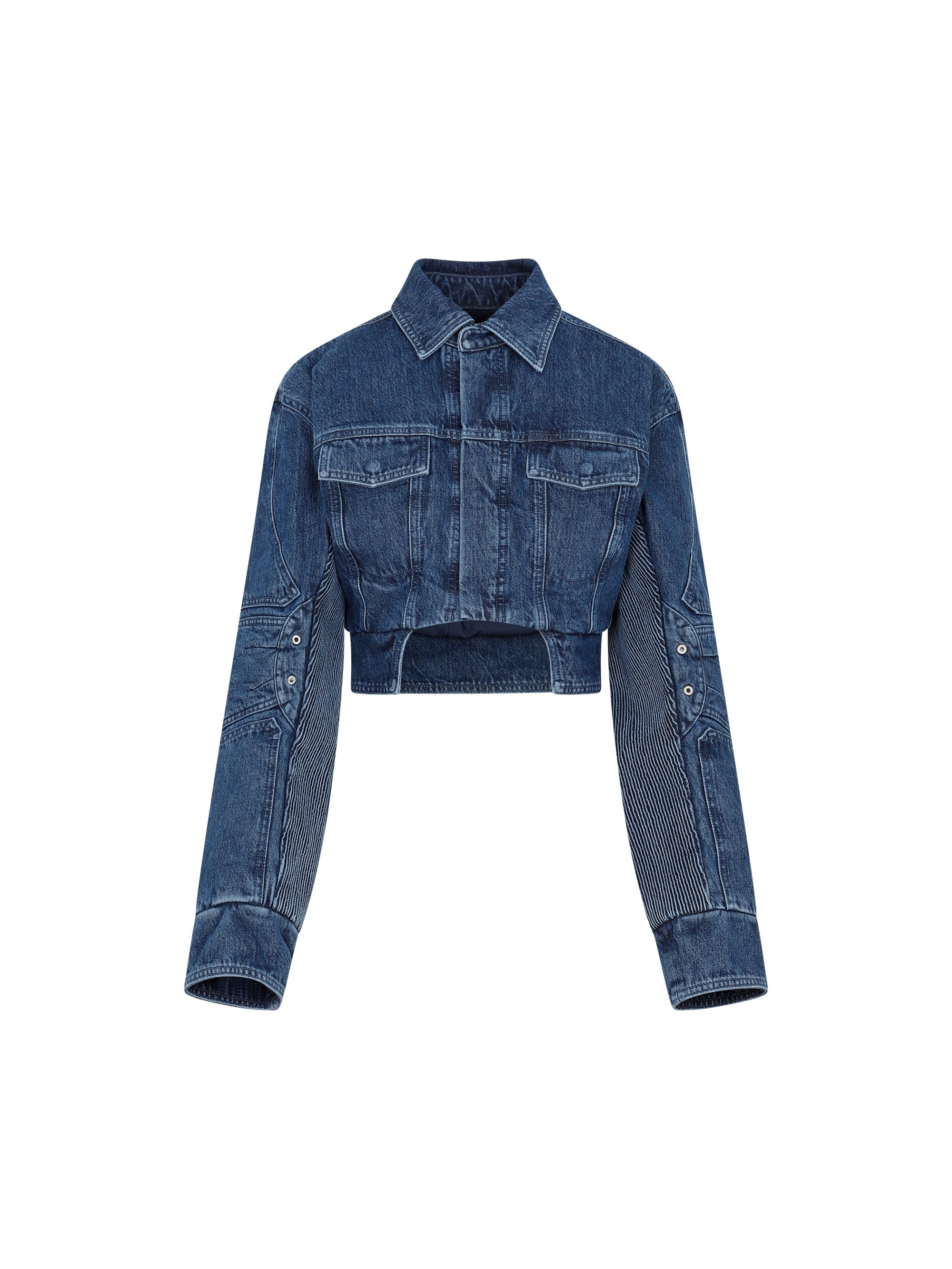 Motorcycle Hole Crop Jacket