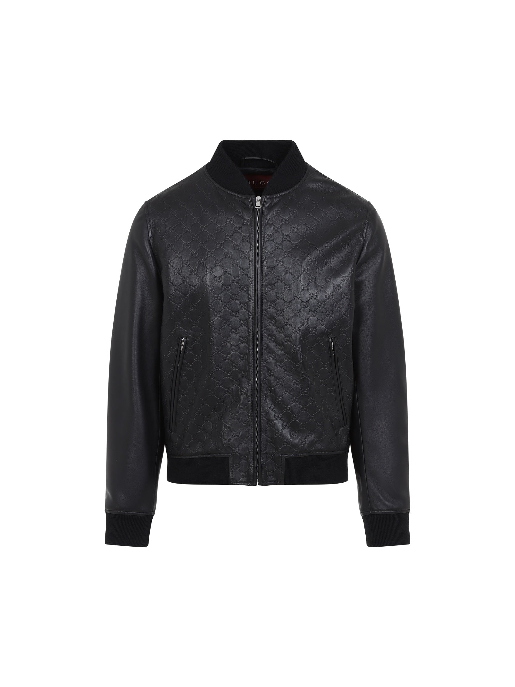 Leather GG Logo Jacket