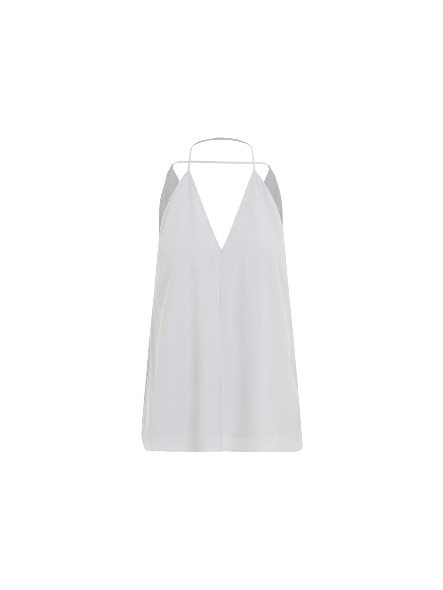 Double-Halter Silk Top