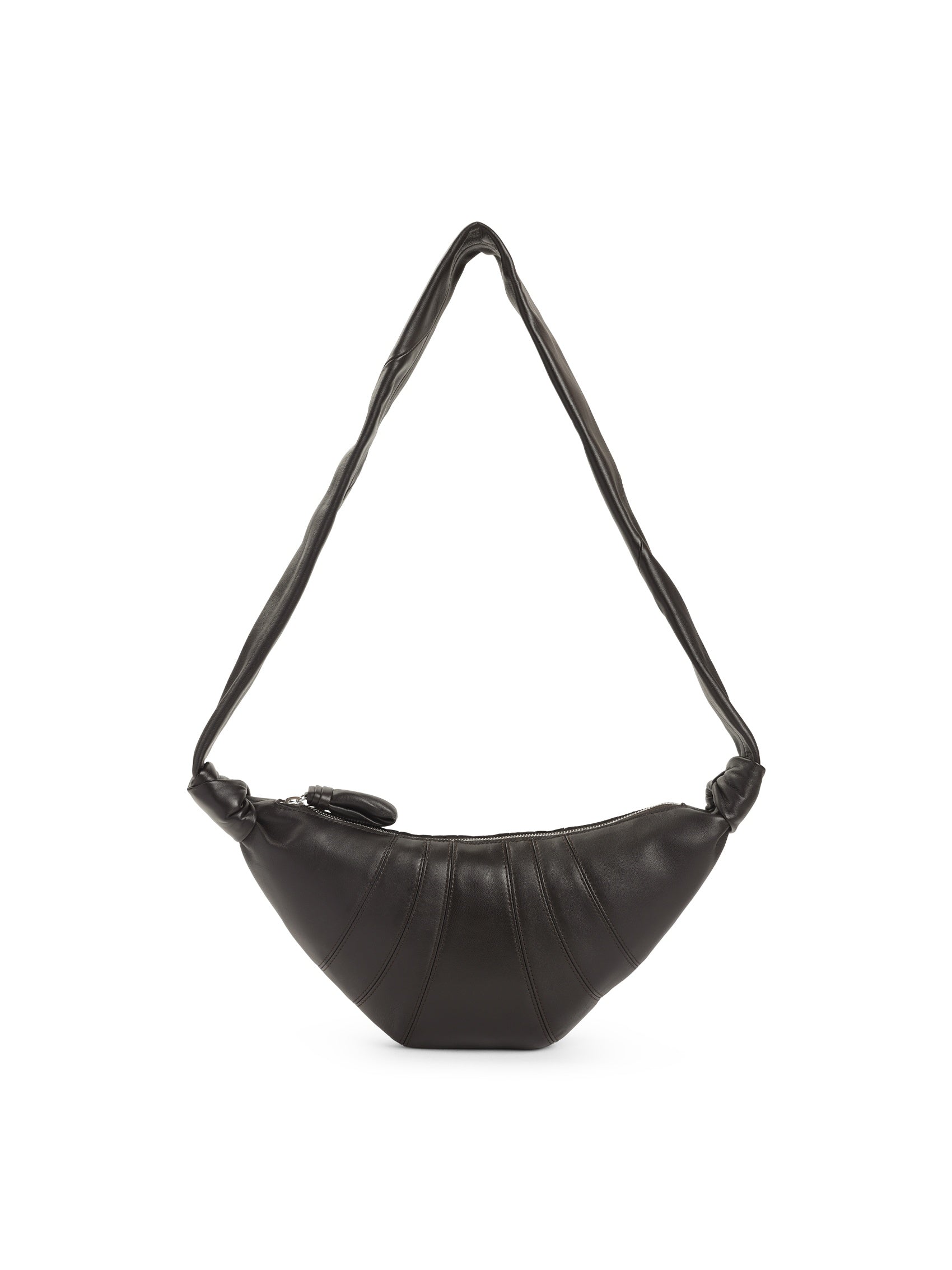 Leather Croissant Zip Bag